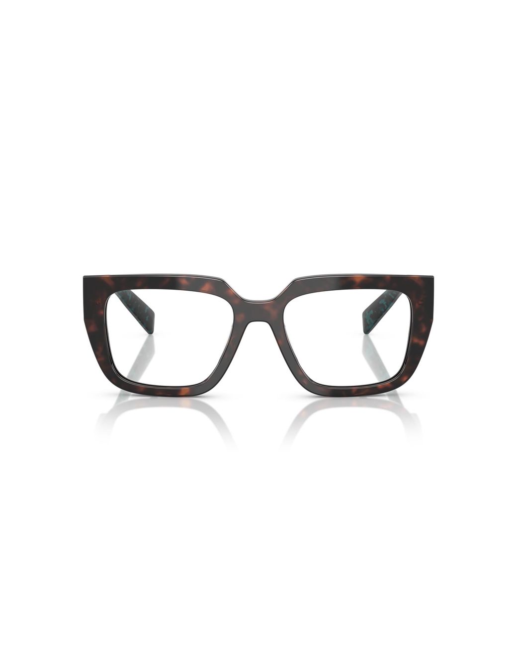 Prada Black Pr A03V 18Z1O1 Optical Frames Acetate Transparent Geometric Normal
