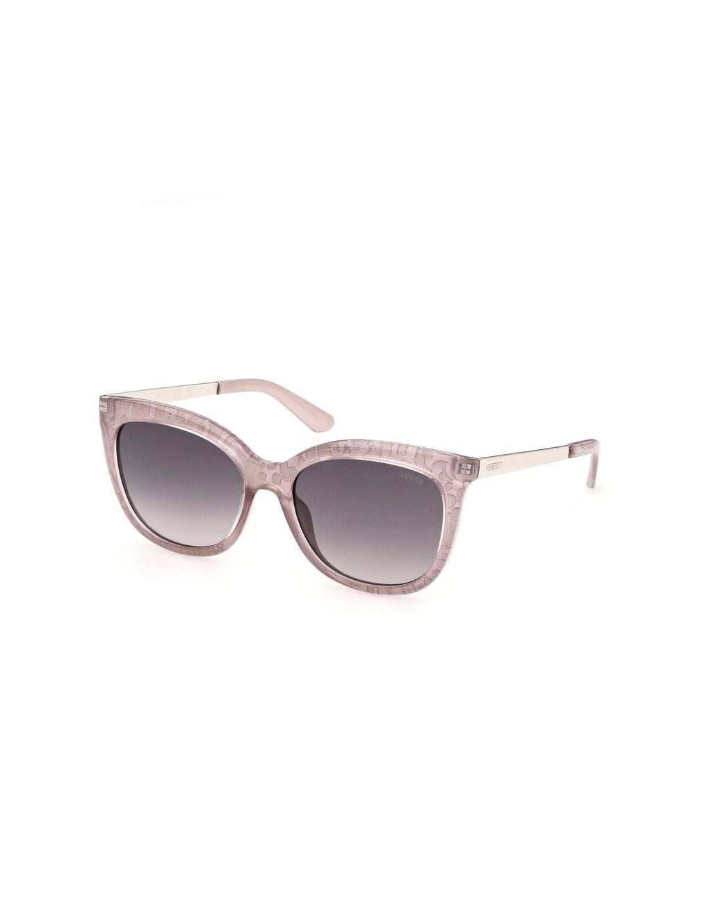 Guess Black Gu00354 72B Sunglasses Injected Smoke Cat Eye Normal