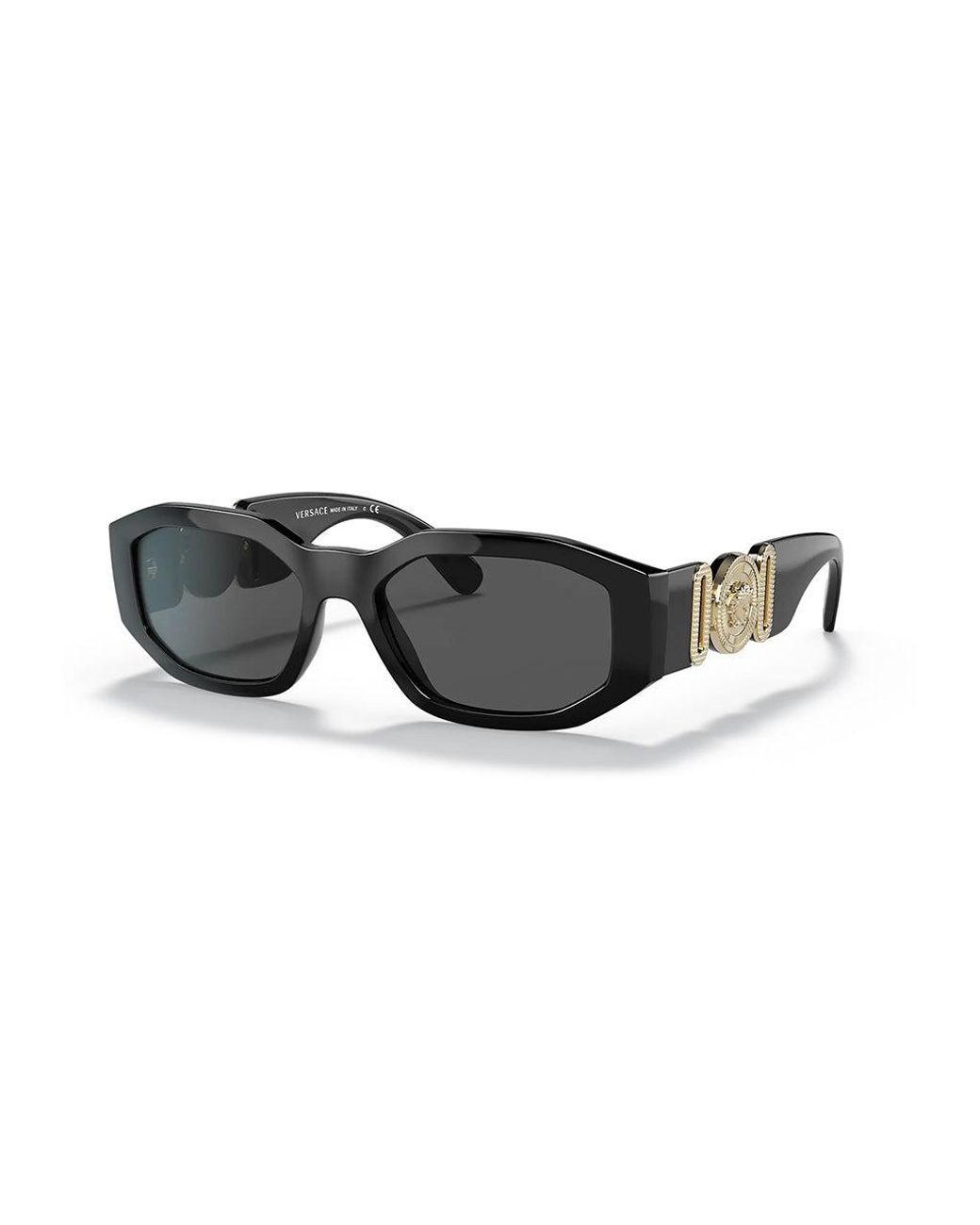 Versace Black Ve4361 Gb1/87 Sunglasses Nylon Geometric Normal Shaded for men