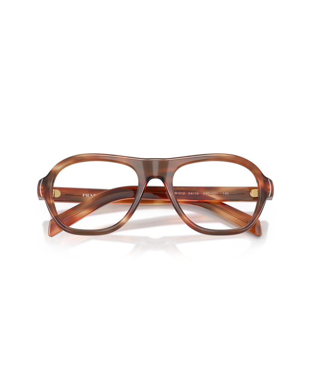 Prada Black Pr C12V 24G1O1 Optical Frames Acetate Transparent Pillow Normal