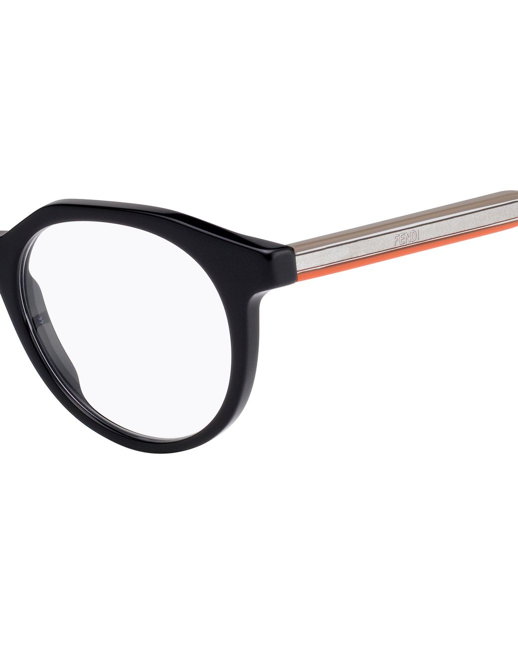 Fendi Black Ff M0078 807 Optical Frames Outlet Acetate Round for men