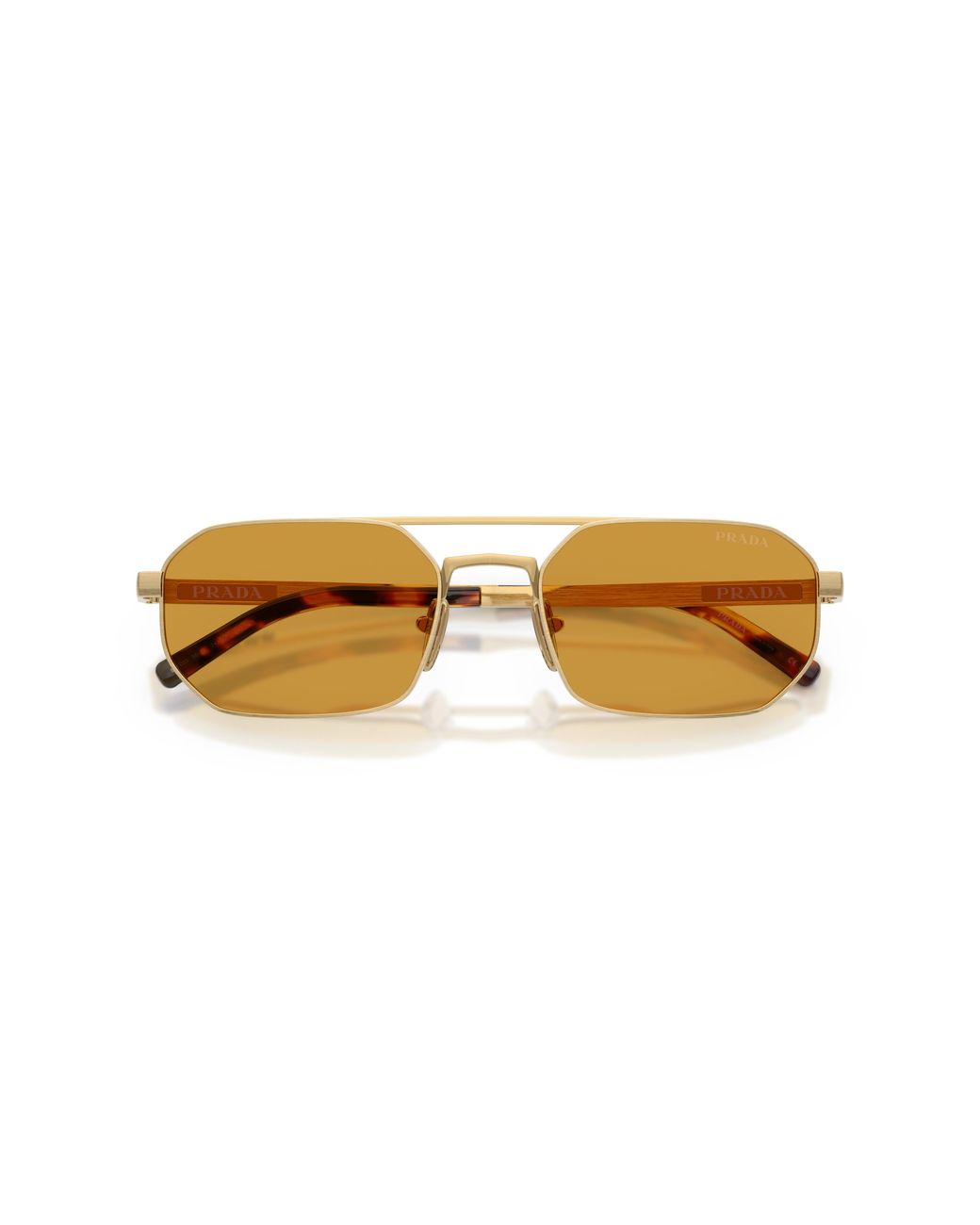 Prada Black Pr D53S 24J50P Sunglasses Metal Geometric Normal for men