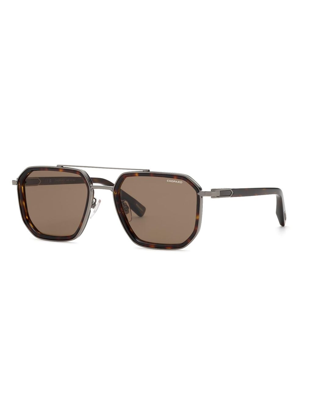 Chopard Black Schm40V 909P Sunglasses Metal Geometric for men