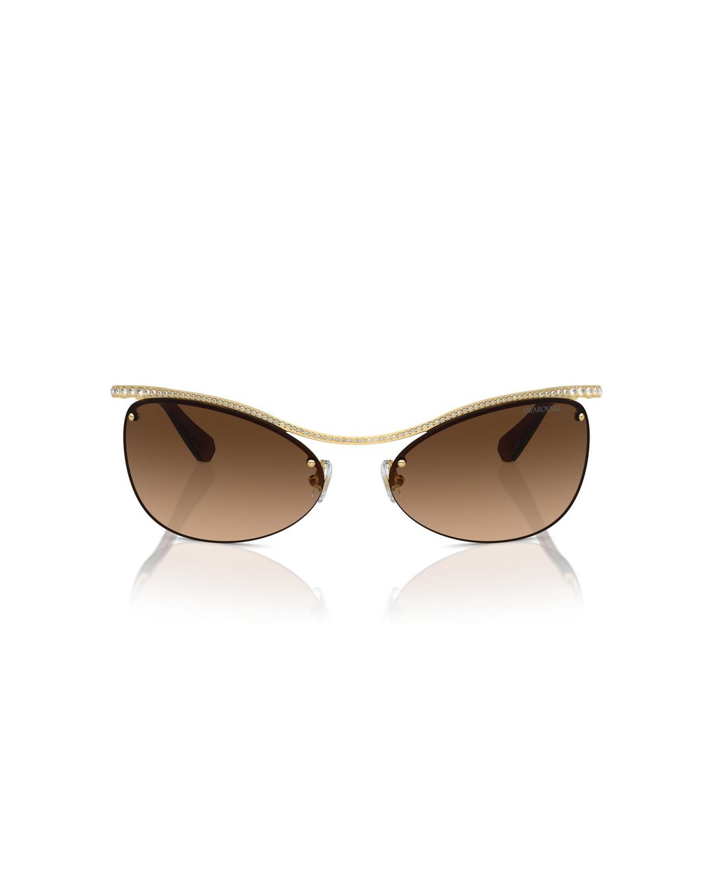 Swarovski Black Sk7018 400474 Sunglasses Metal Geometric Normal Shaded