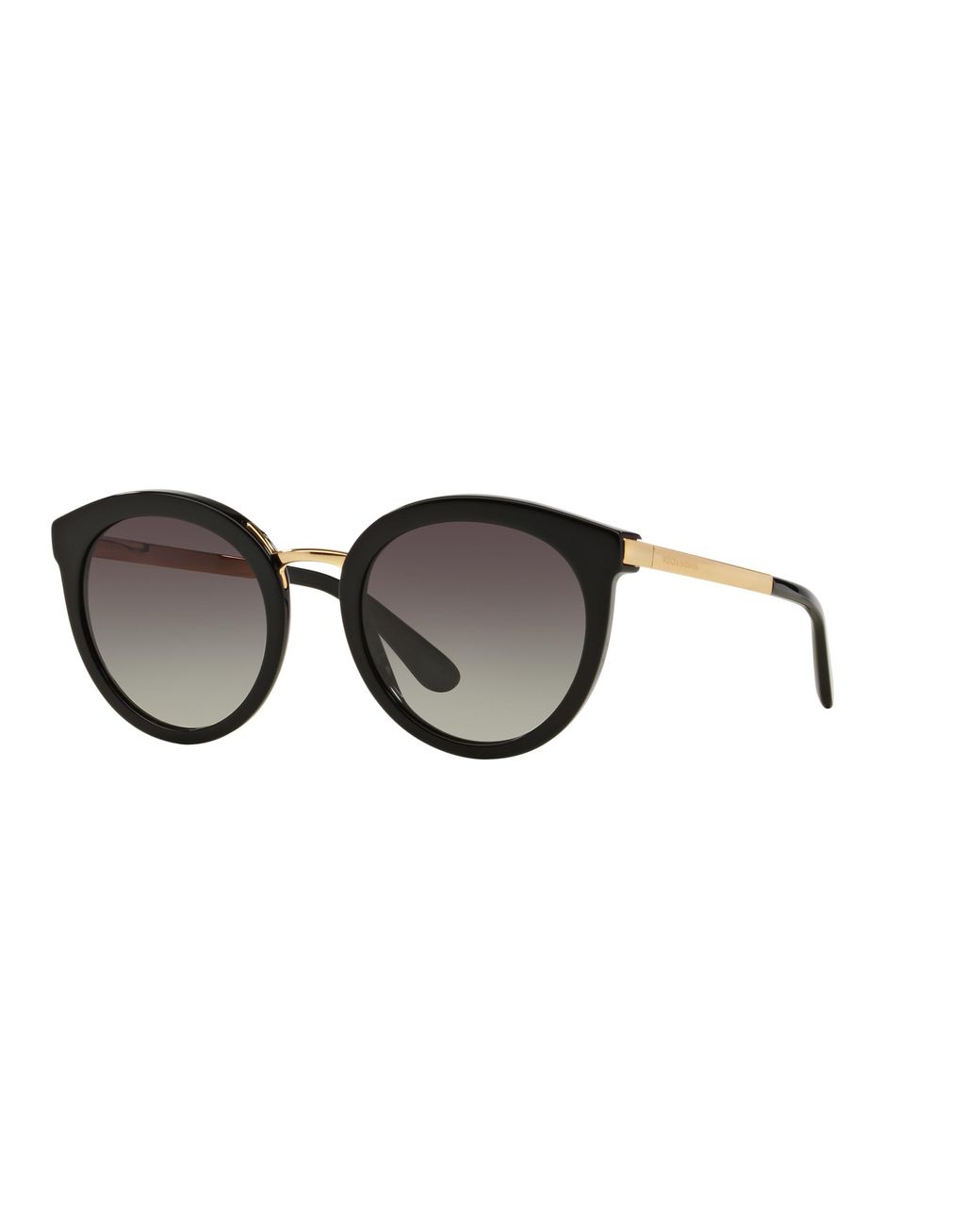 Dolce & Gabbana Black Dg4268 501/8G Sunglasses Acetate Round Normal Shaded