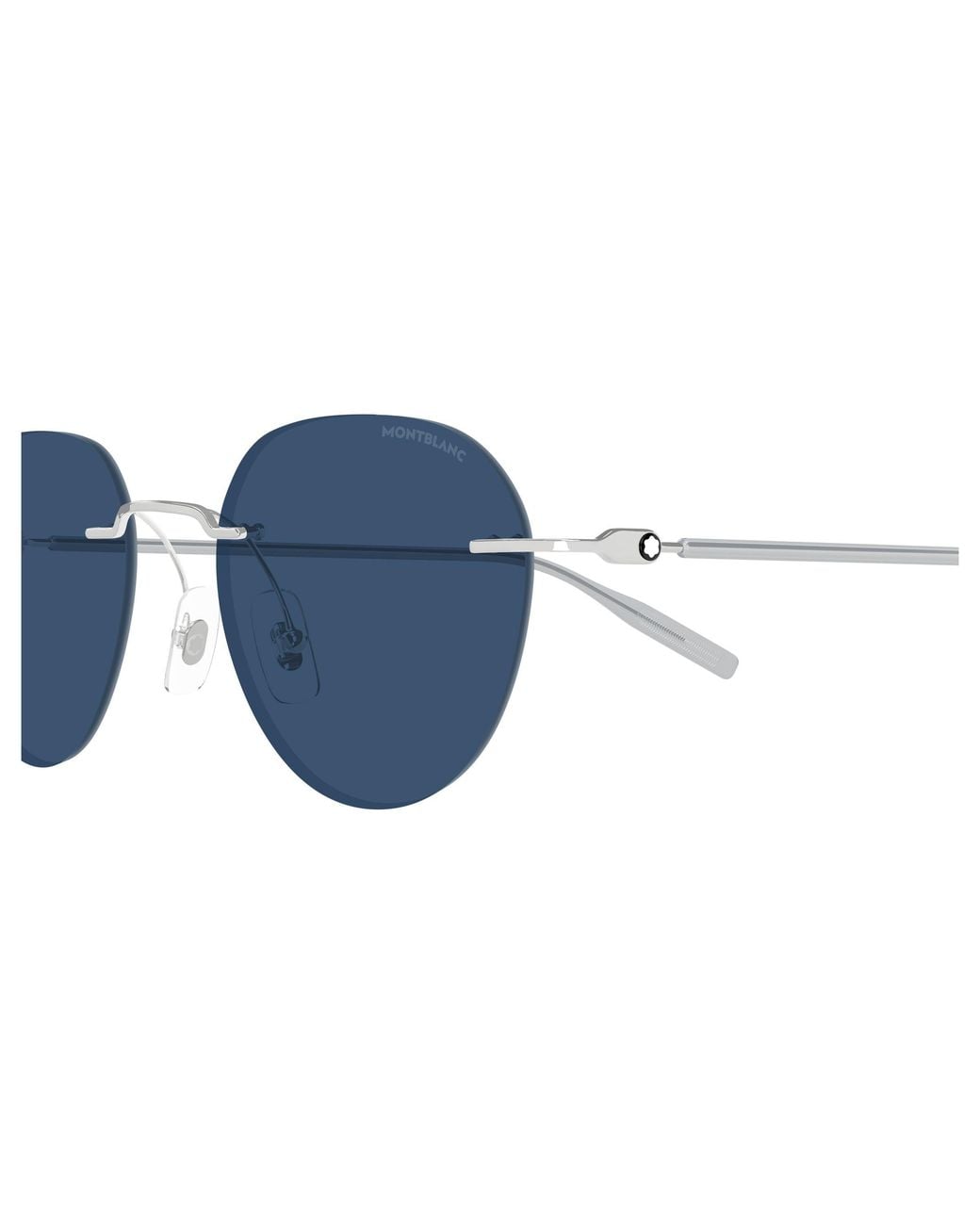 Montblanc Black Mb0428S 004 Sunglasses Metal Round for men