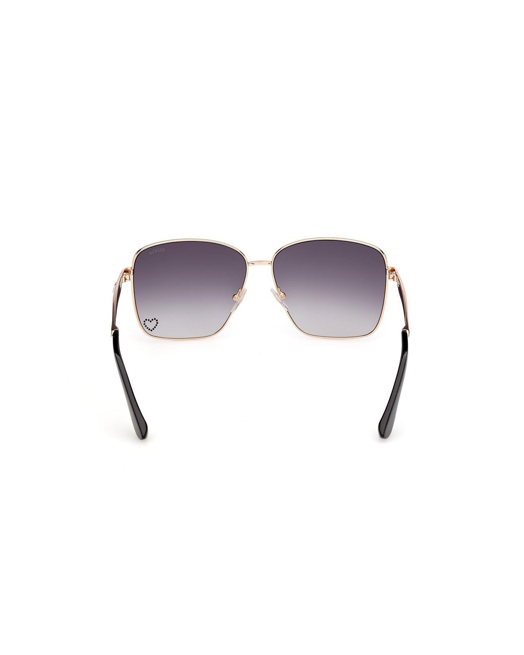 Guess Black Gu00308 32B Sunglasses Metal Smoke Squared Normal