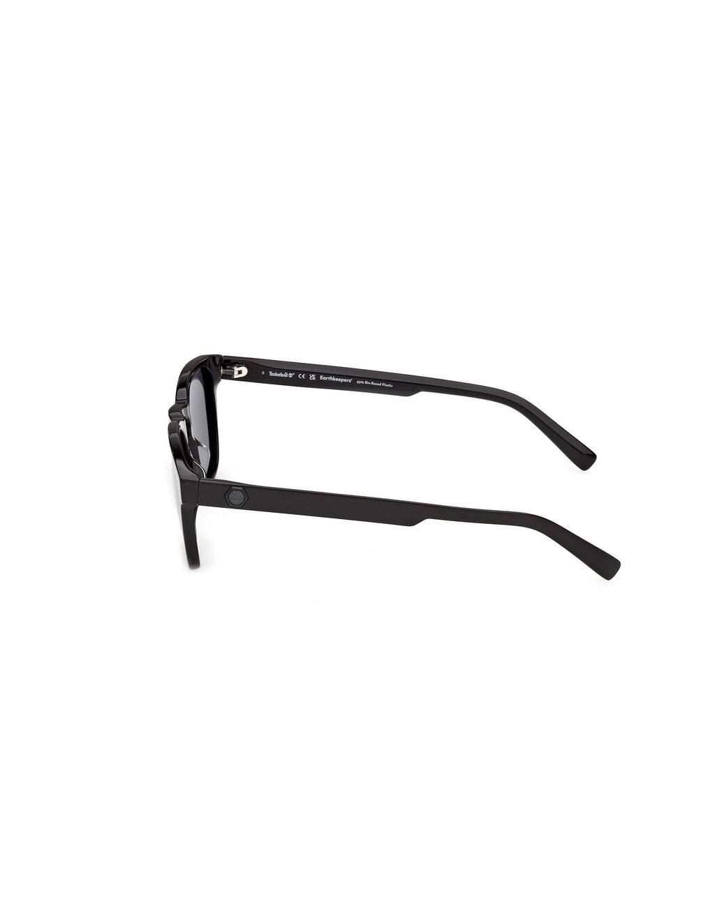 Timberland Black Tb00100 01D Sunglasses Acetate Smoke Round Polarized for men