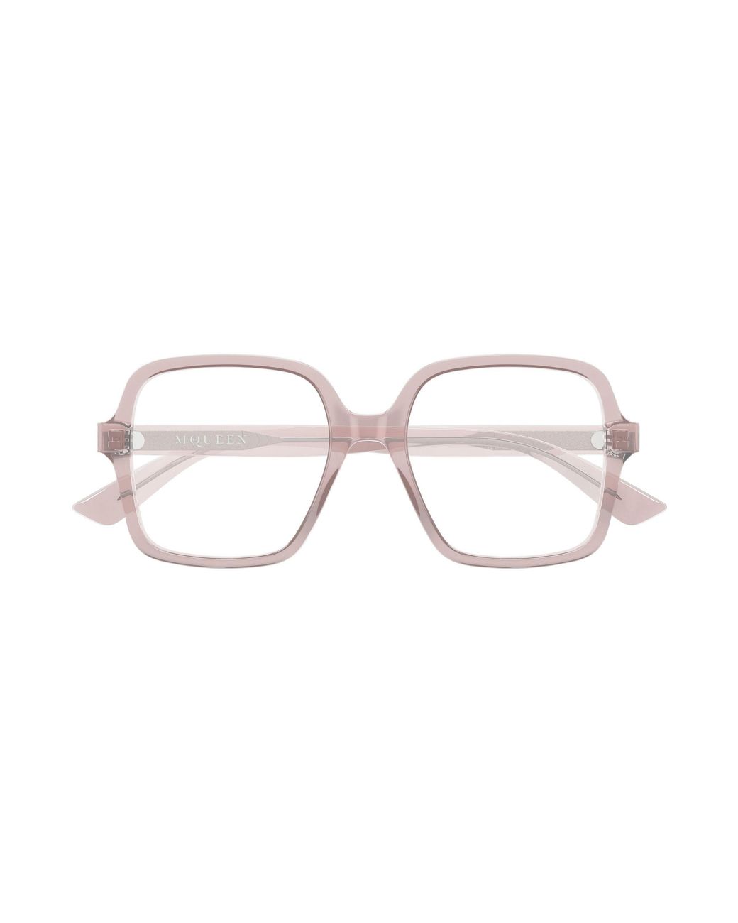 McQueen Black Am0538O 005 Optical Frames Acetate Transparent Squared
