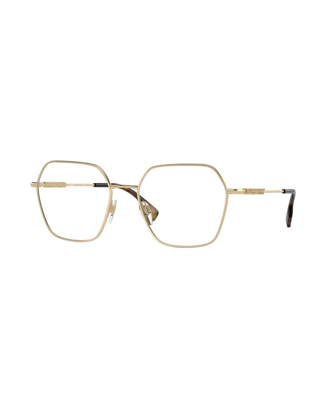 Burberry Black Be1381 1005 Optical Frames Steel Transparent Geometric Normal
