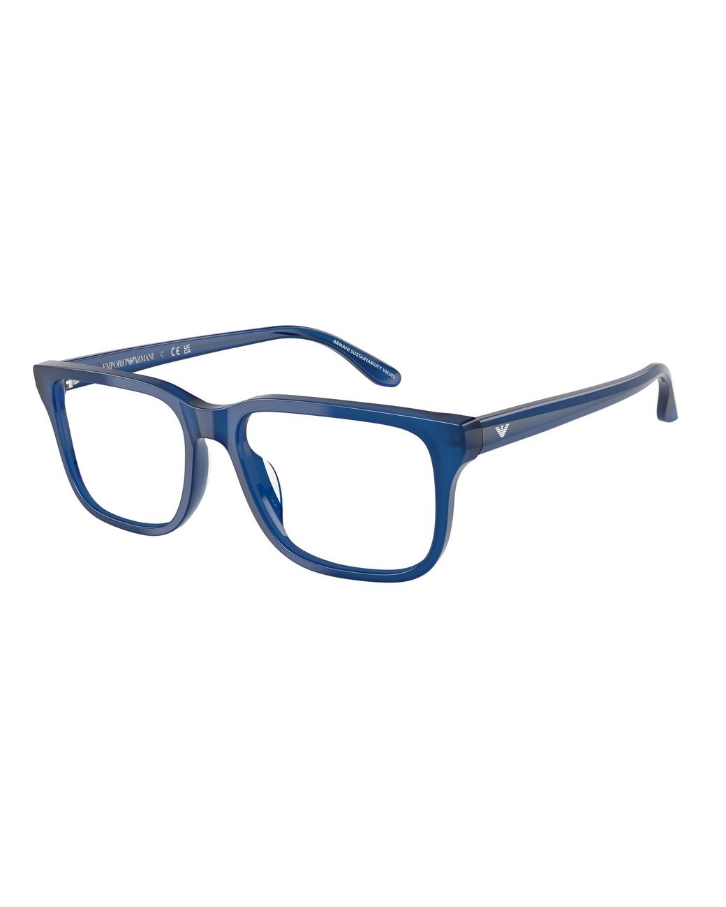 Emporio Armani Black Ea3250U 6201 Optical Frames Acetate Transparent Squared Normal for men