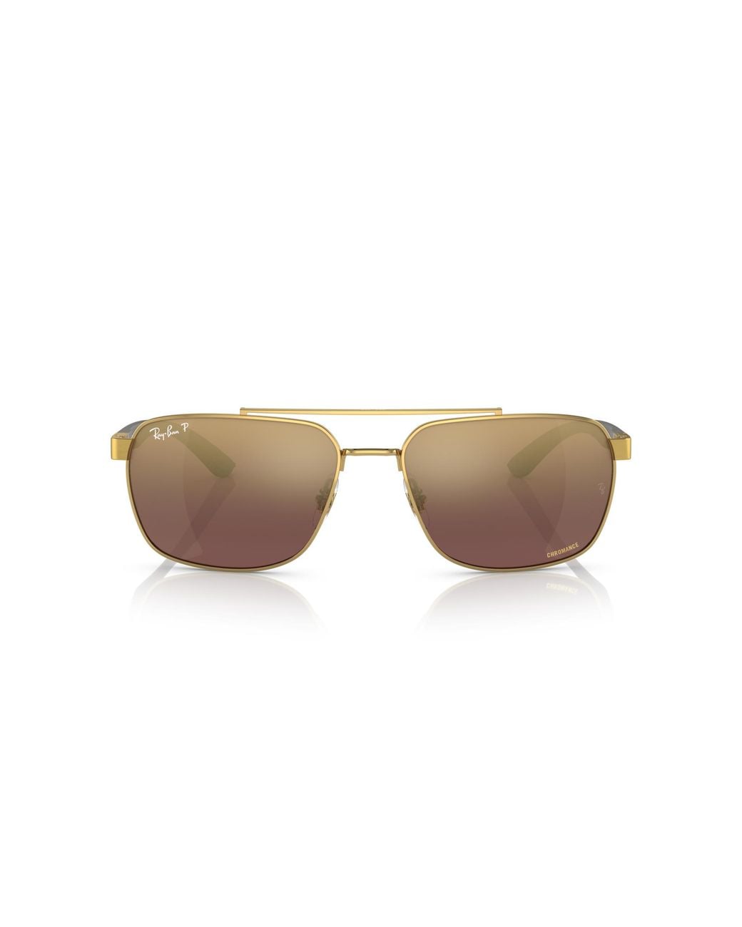 Ray-Ban Black Sunglasses Man Rb3701 - Brown Frame Gold Lenses Polarized 59-17 for men