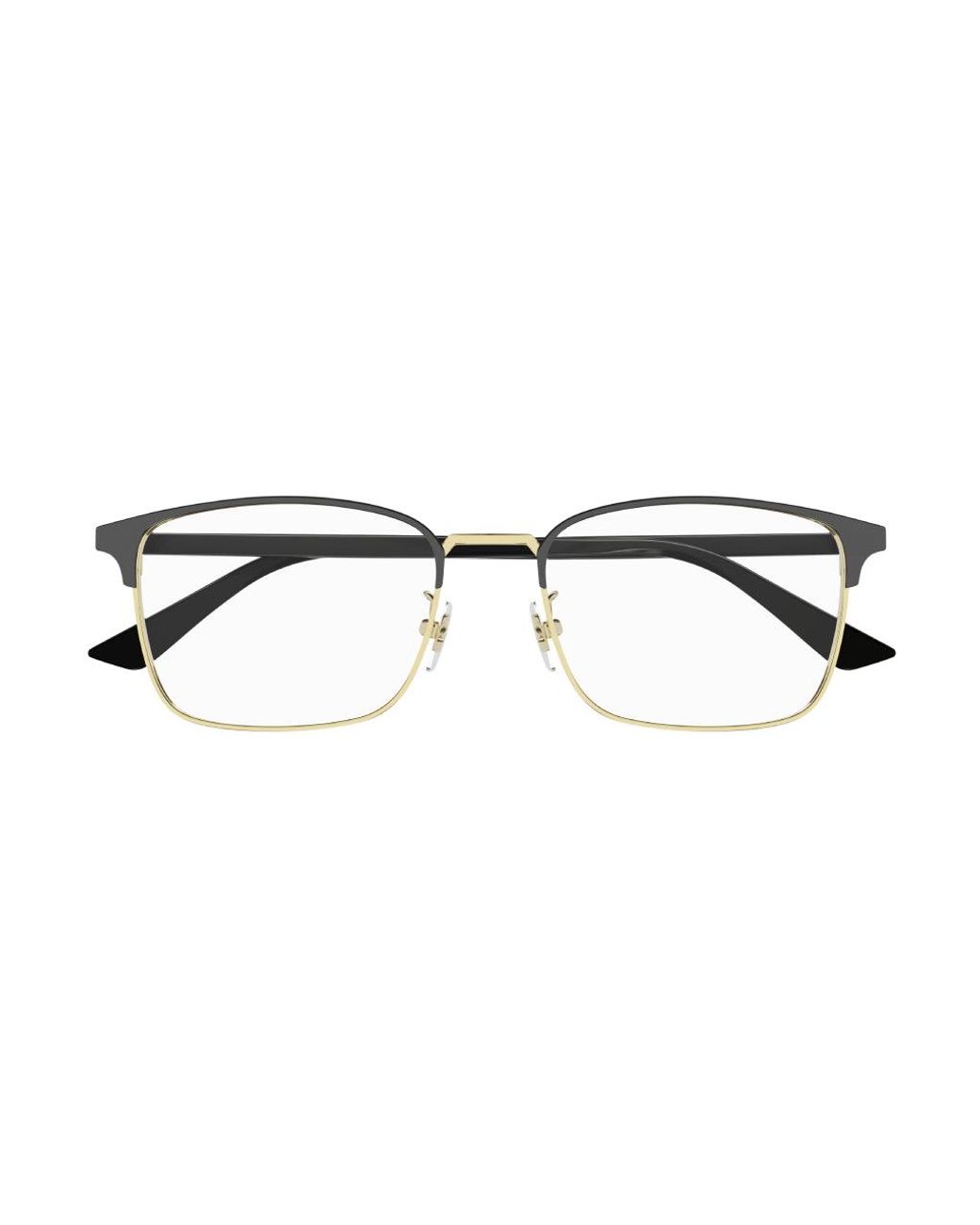 Gucci Black Gg1124Oa 001 Optical Frames Metal Squared for men