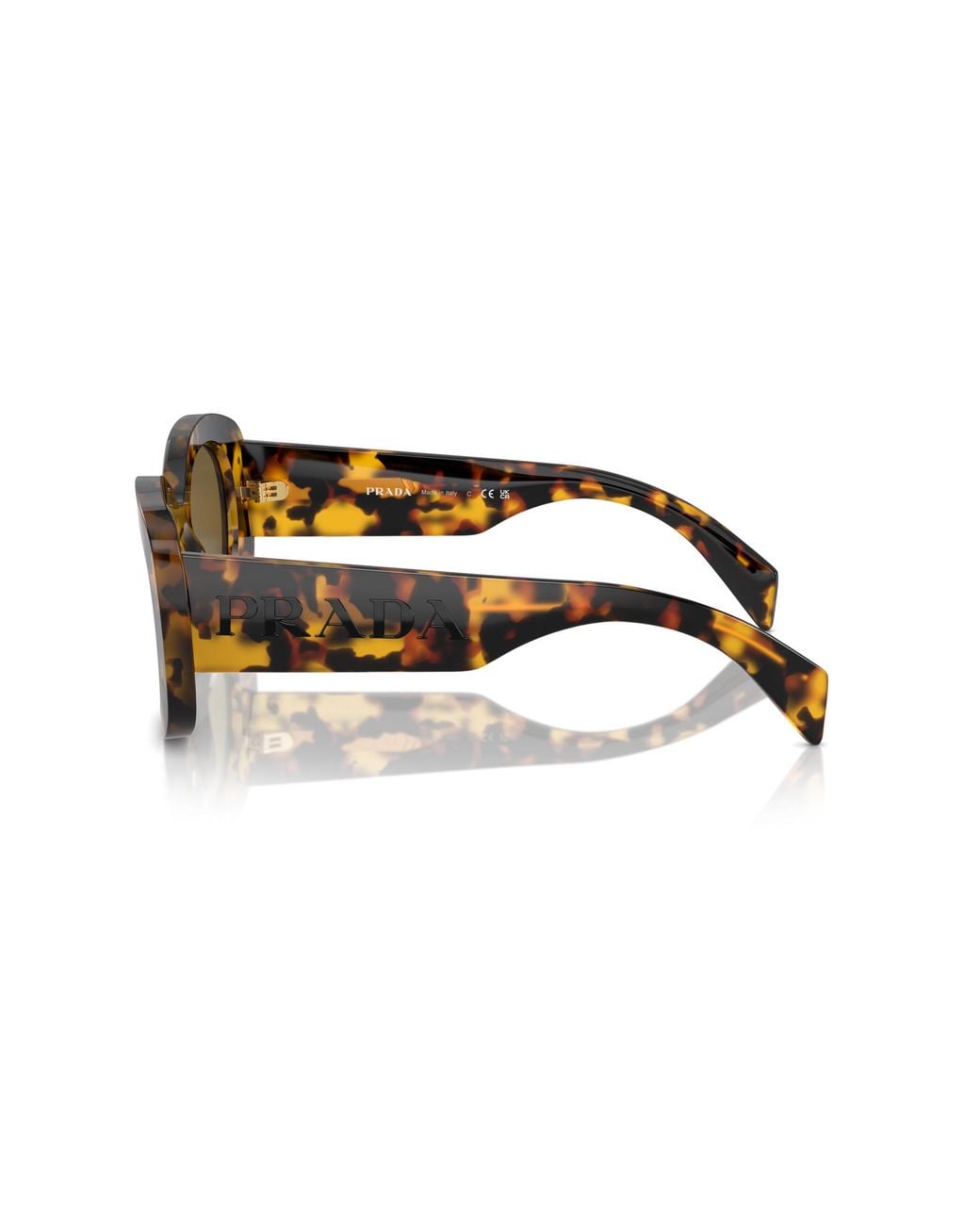 Prada Black Pr A13S Vau01T Sunglasses Acetate Round Normal