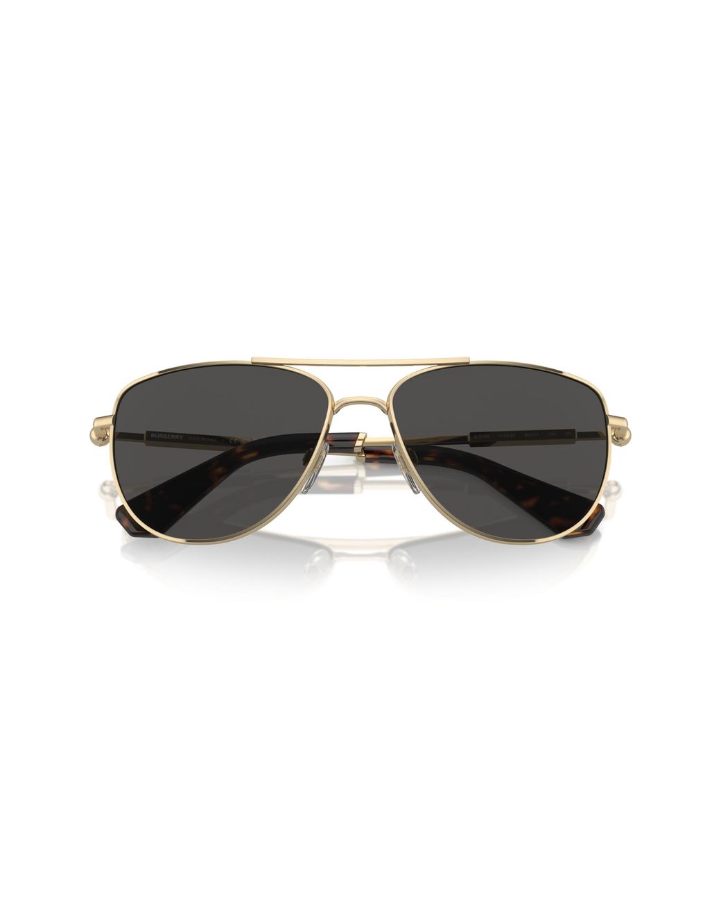 Burberry Black Be3149 110987 Sunglasses Metal Pilot Normal