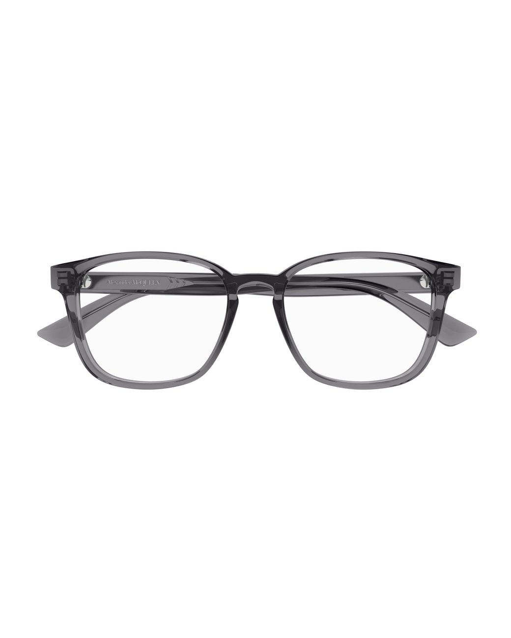 McQueen Black Am0462O 003 Optical Frames Acetate Transparent Squared for men