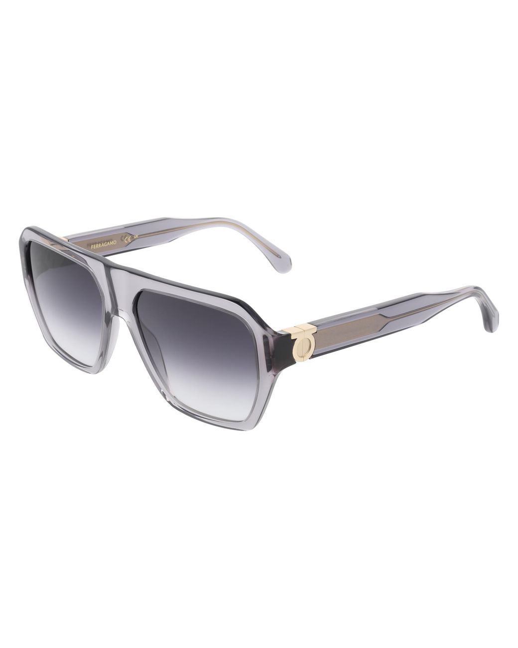 Ferragamo Black Sf2080Slbi 020 Sunglasses Acetate Squared Normal Shaded for men