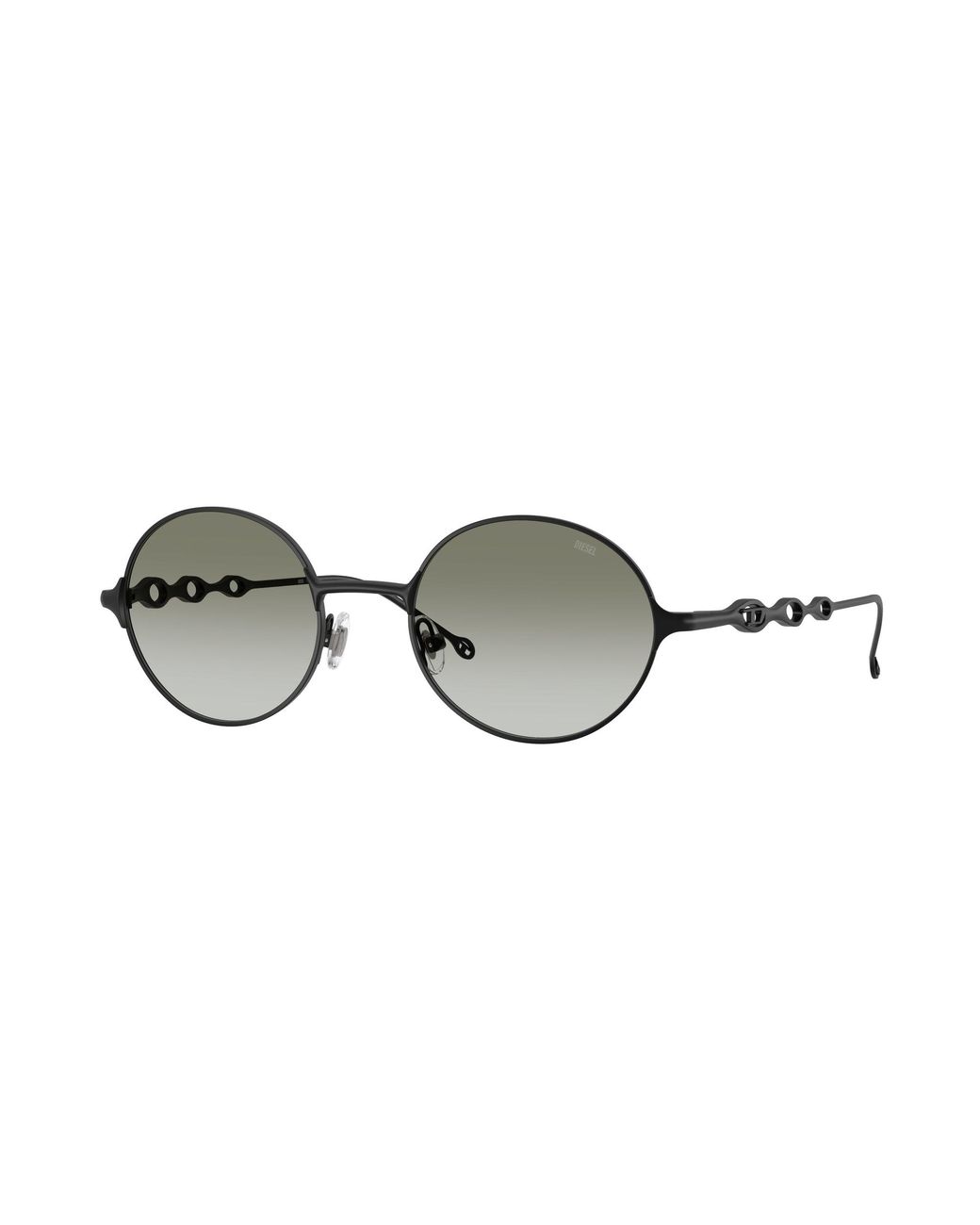 DIESEL Black Dl1008 10138E Sunglasses Metal Round Normal Shaded