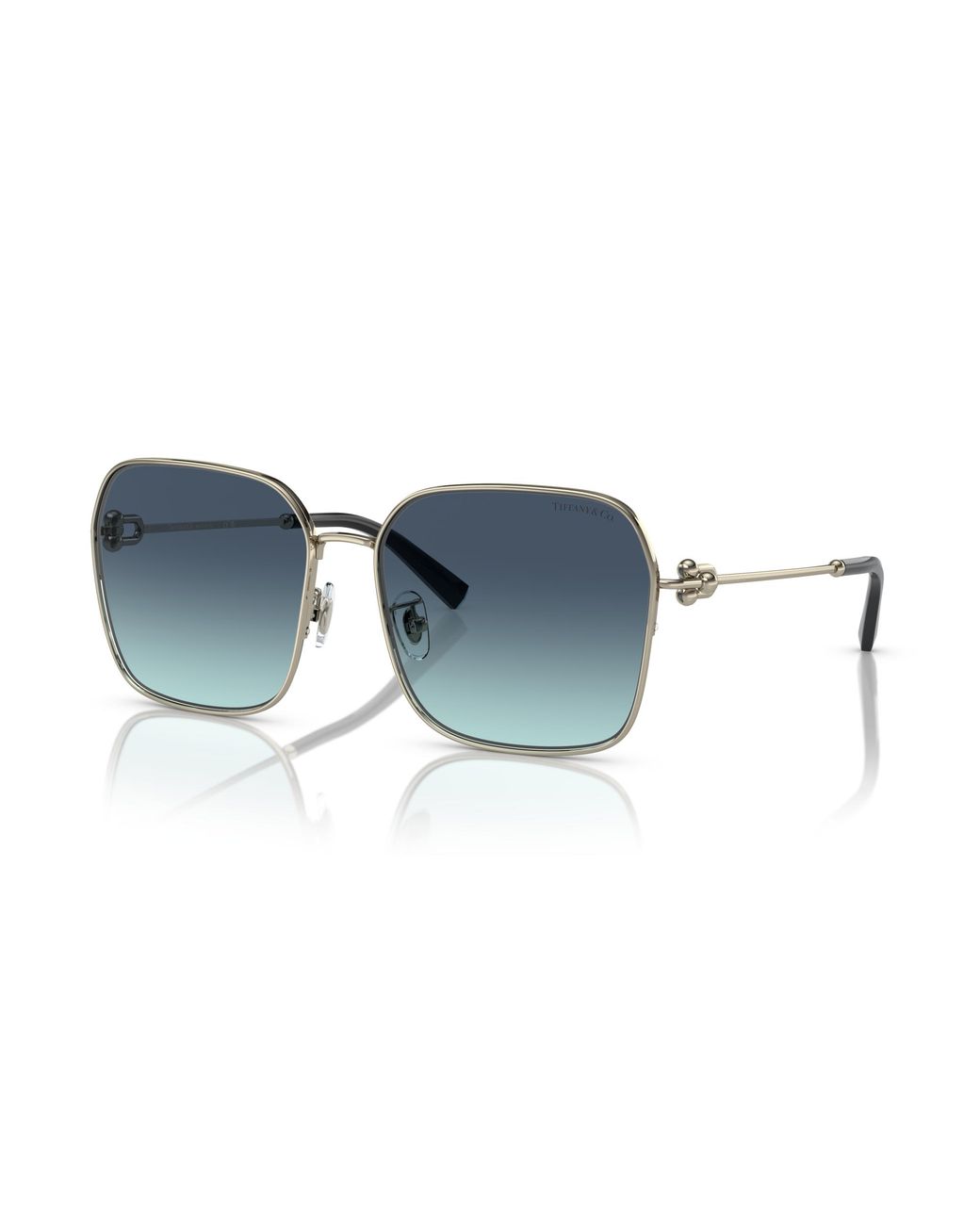 Tiffany & Co Black Tf3093D 60219S Sunglasses Metal Squared Normal Shaded