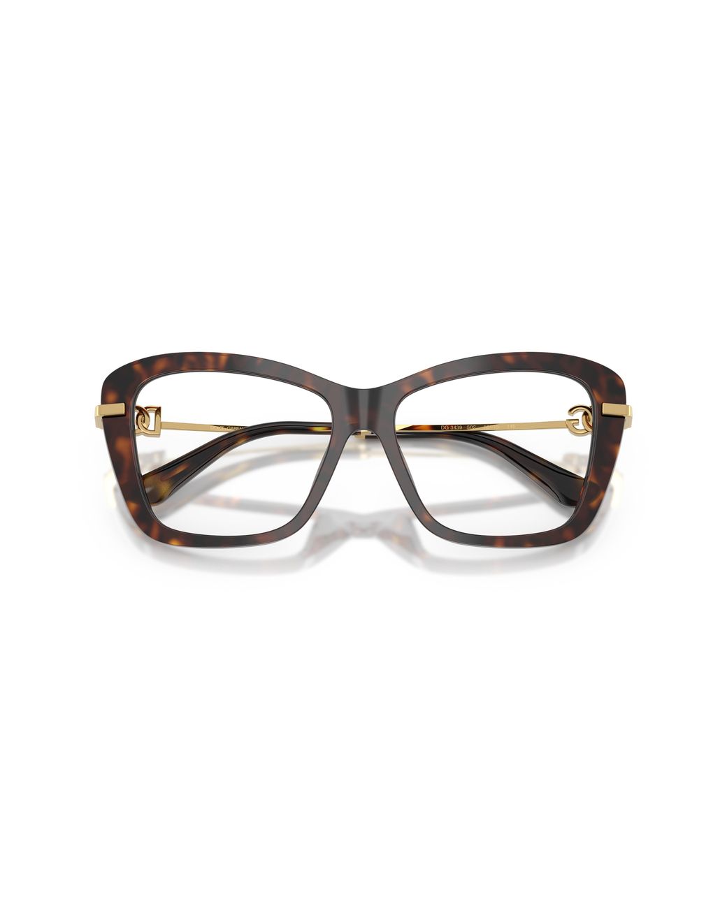 Dolce & Gabbana Black Dg3439 502 Optical Frames Acetate Transparent Squared Normal