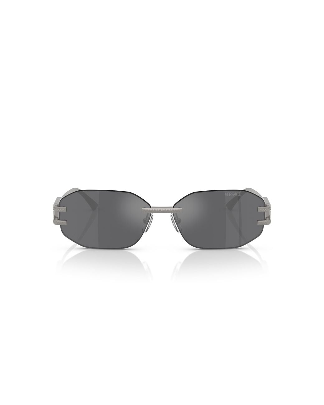 Versace Black Ve2274 10016G Sunglasses Metal Geometric Mirror