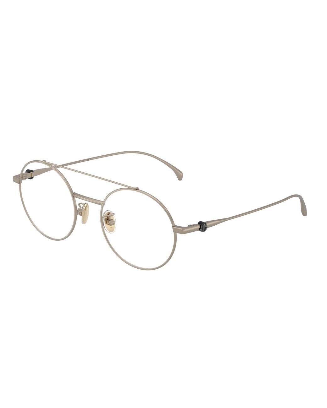 Moncler Black Me1019T 1003 Optical Frames Titanium Transparent Round Normal