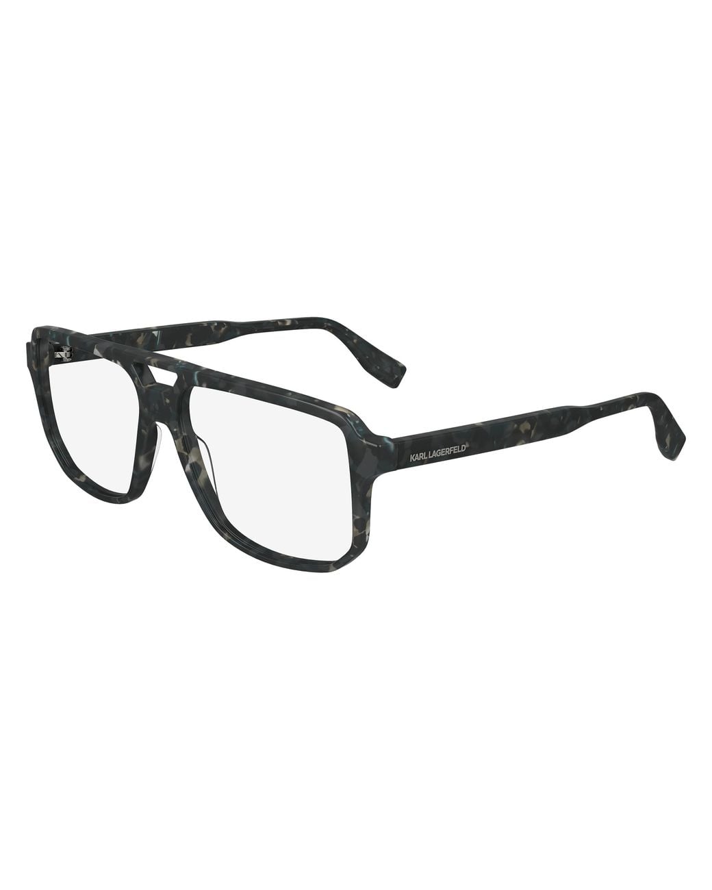 Karl Lagerfeld Black Kl6156 023 Optical Frames Acetate Pilot Normal Normal for men