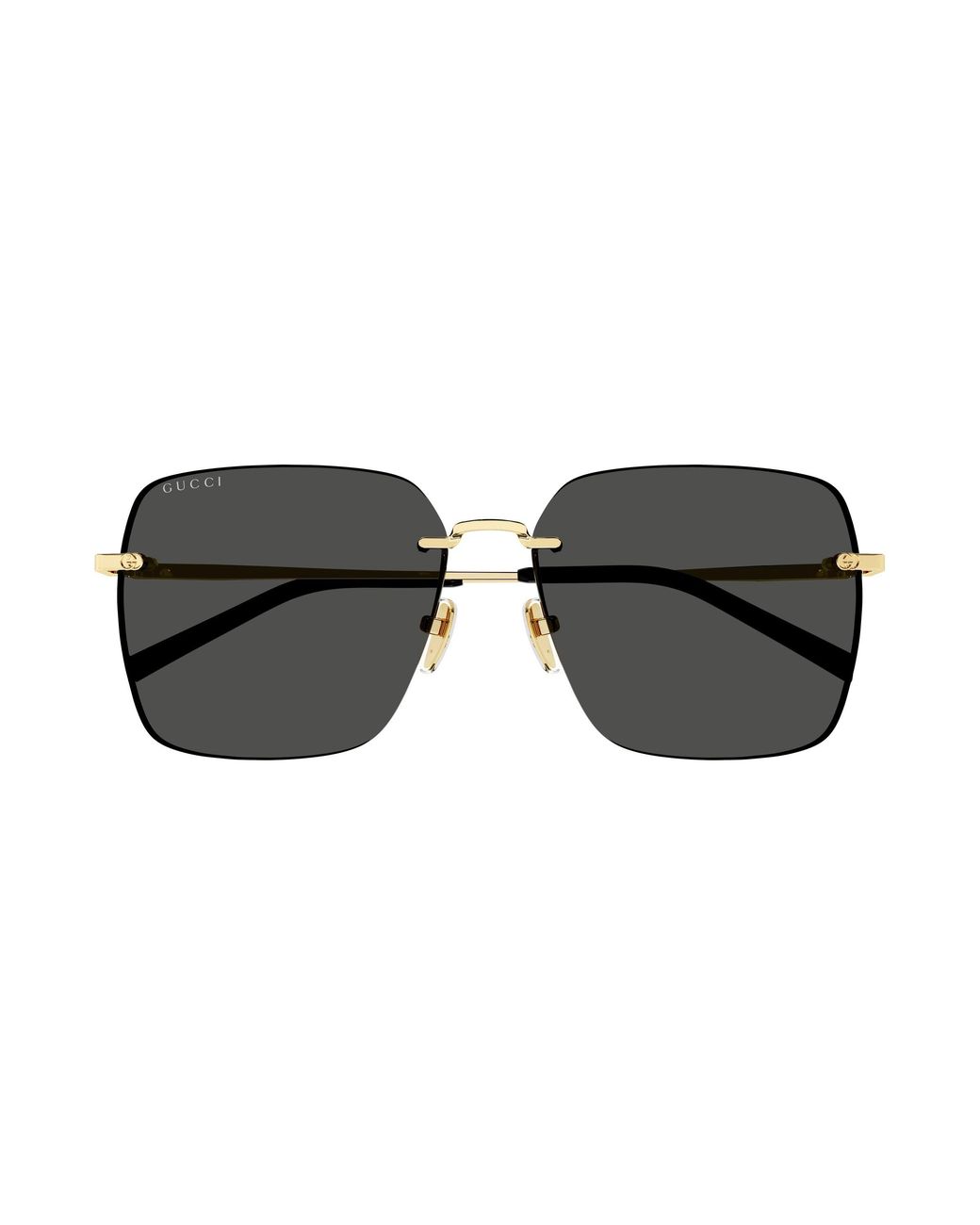 Gucci Black Gg1955Sa 001 Sunglasses Metal Squared