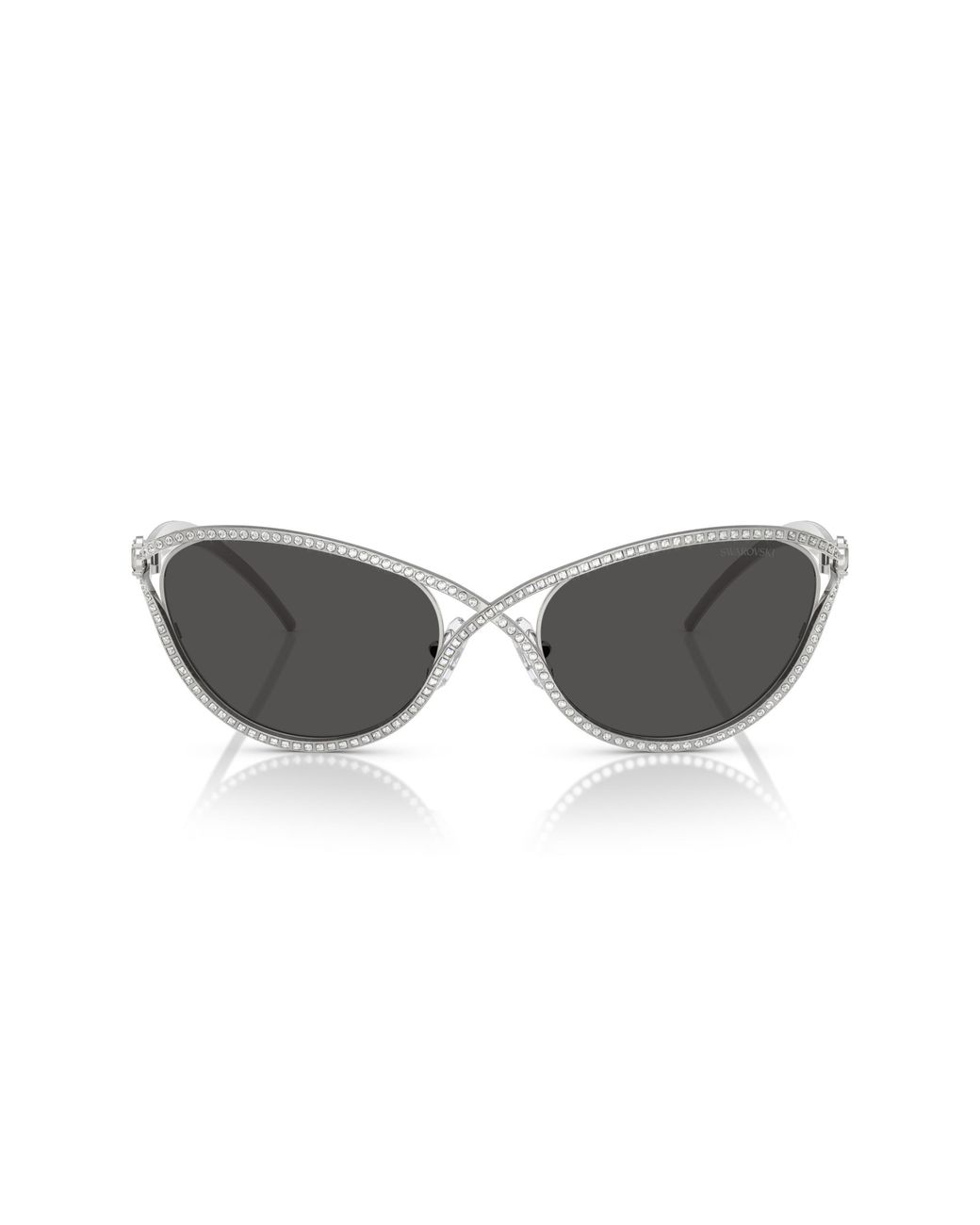 Swarovski Black Sk7025 400187 Sunglasses Metal Cat Eye Normal