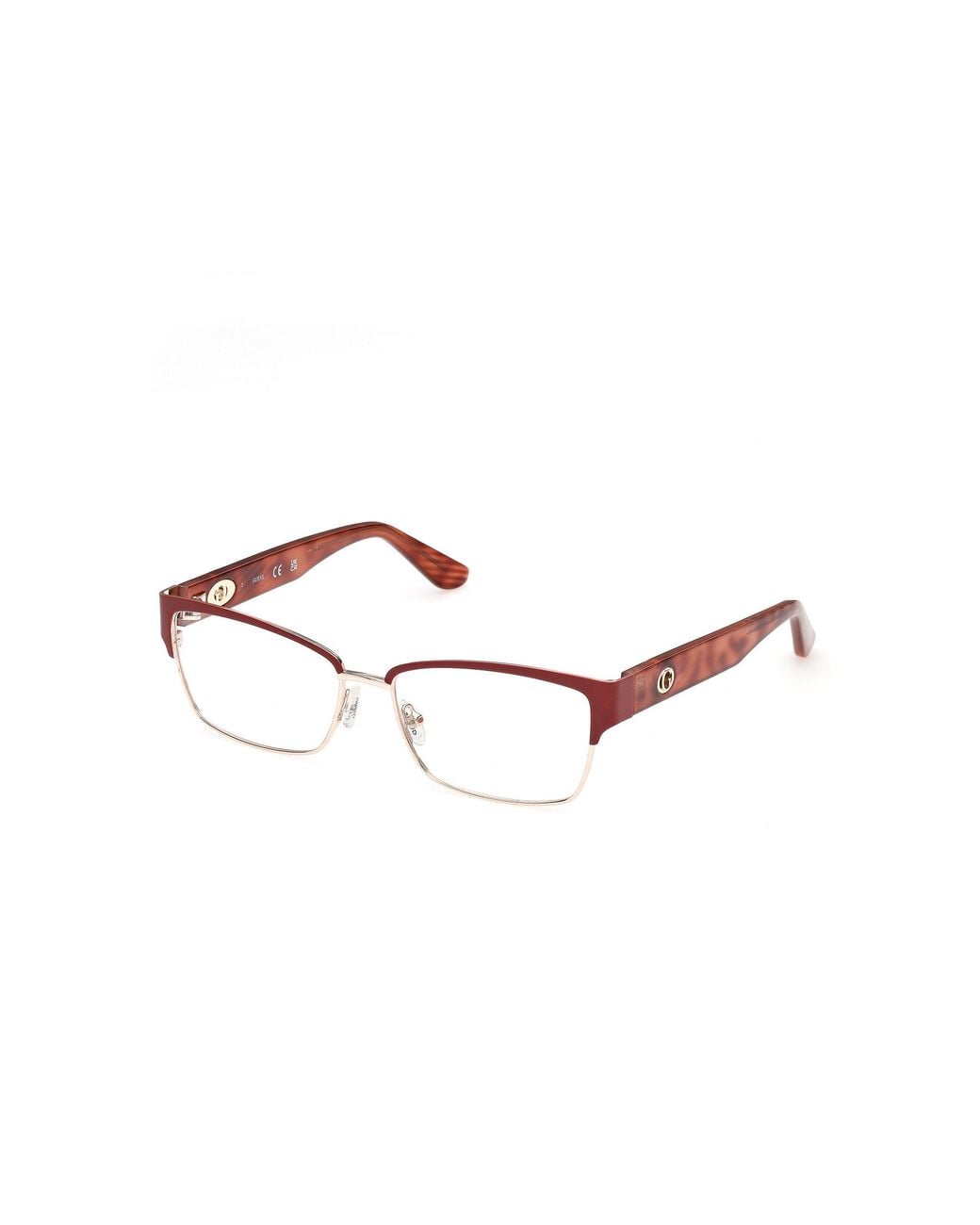 Guess Black Gu50383 67 Optical Frames Metal Squared Normal