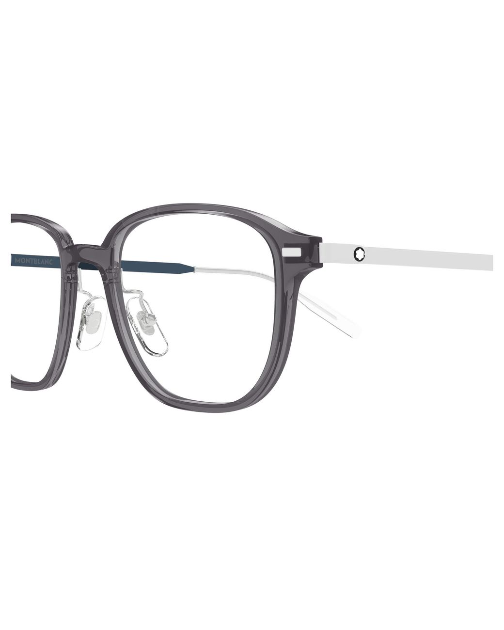 Montblanc Black Mb0466Oa 004 Optical Frames Injected Transparent Geometric for men
