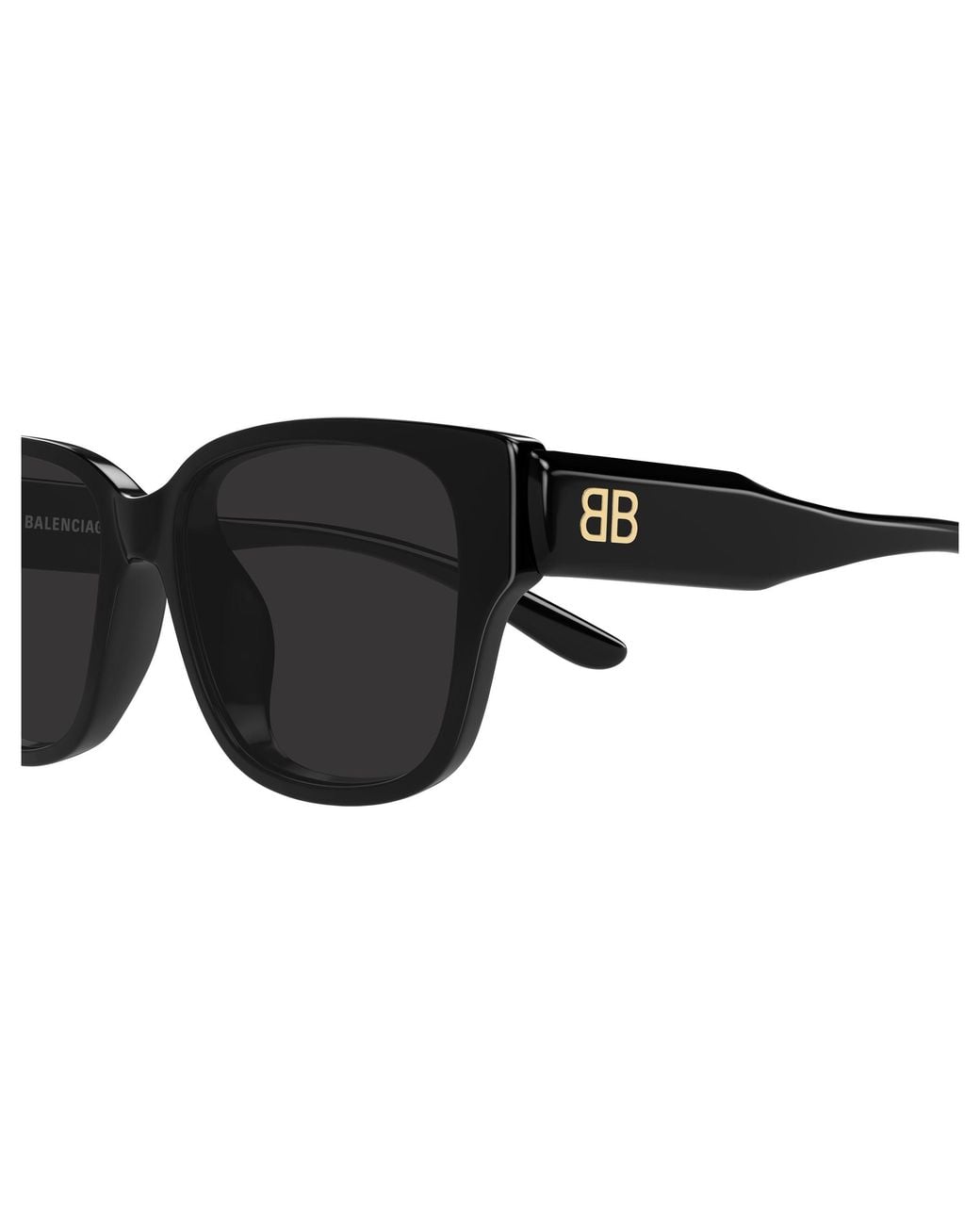 Balenciaga Black Bb0512Sk 001 Occhiali Da Sole Acetato Grigio Squadrata