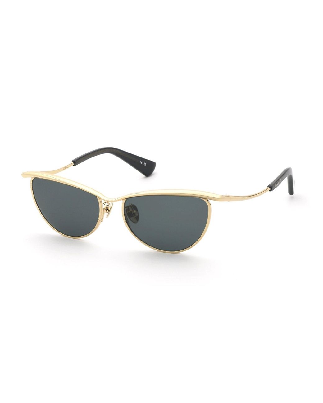 Nina Ricci Black Snr406 300 Sunglasses Metal Smoke Cat Eye Normal