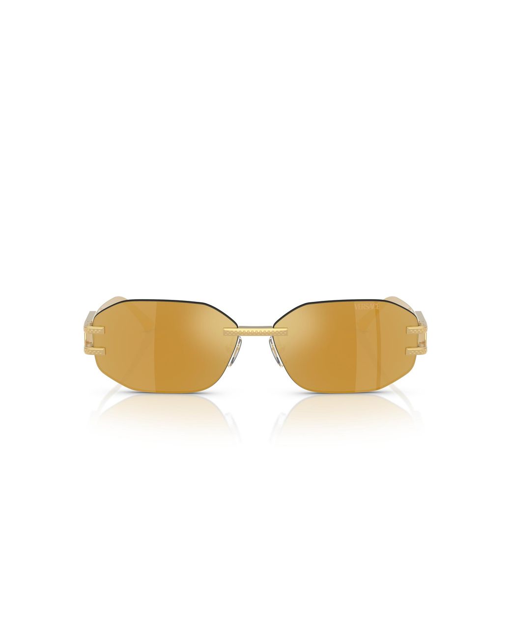 Versace Black Ve2274 10027P Sunglasses Metal Geometric Mirrored