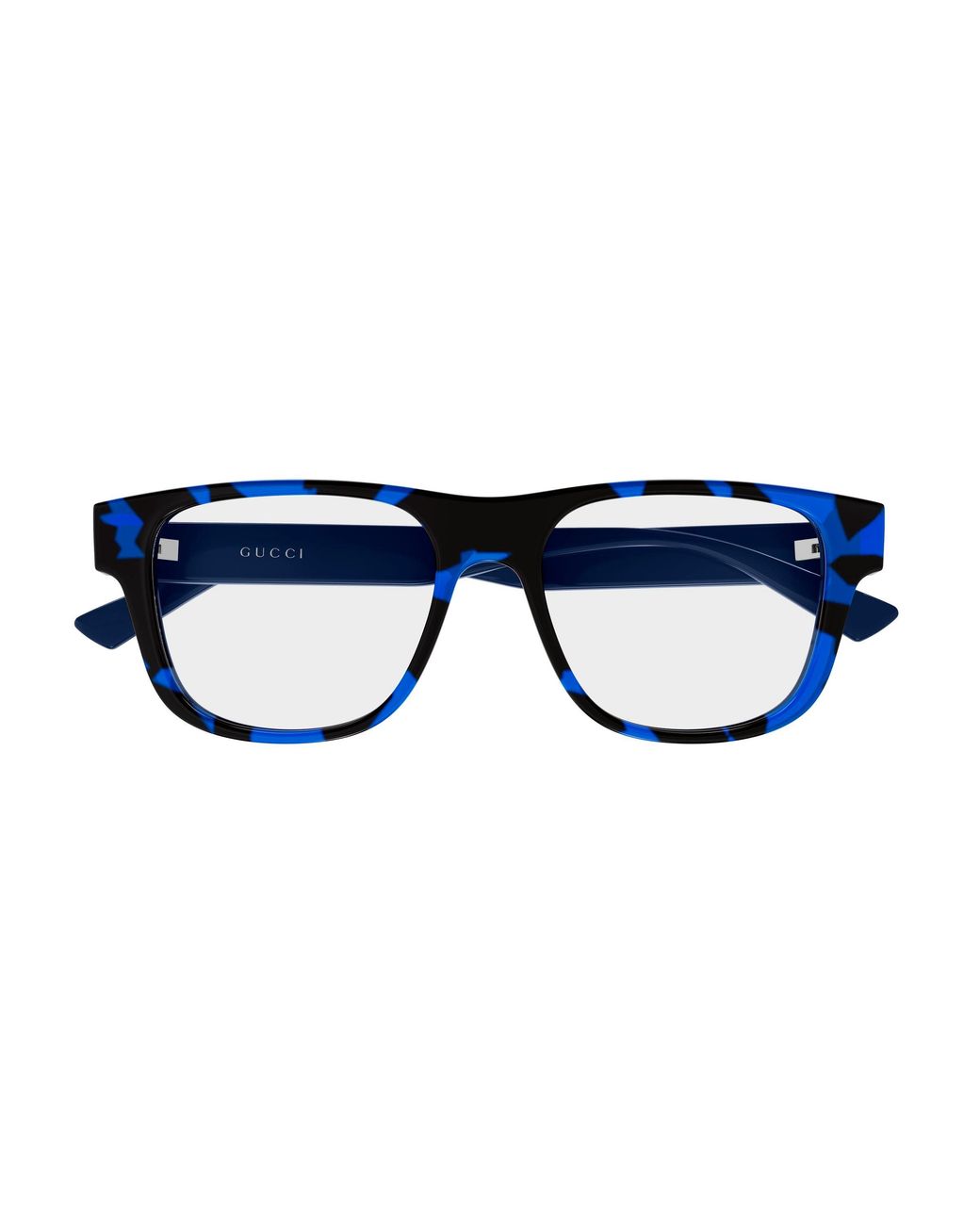 Gucci Black Gg2086O 008 Optical Frames Injected Transparent Squared for men
