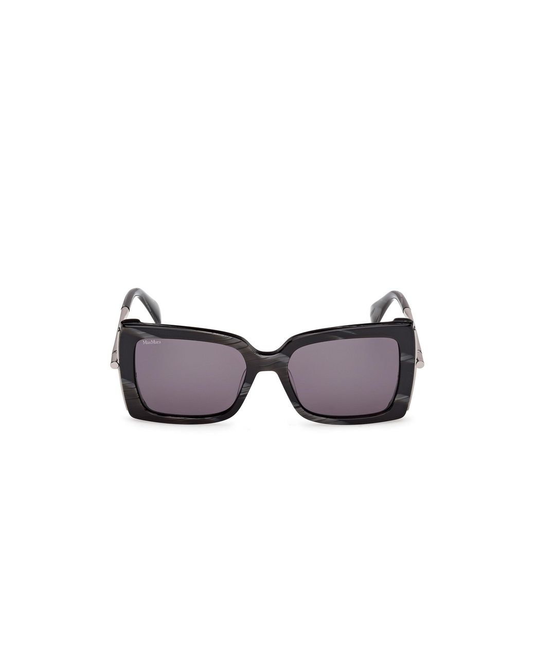 Max Mara Black Mm0166 Roquebrune 63A Sunglasses Acetate Smoke Butterfly Normal