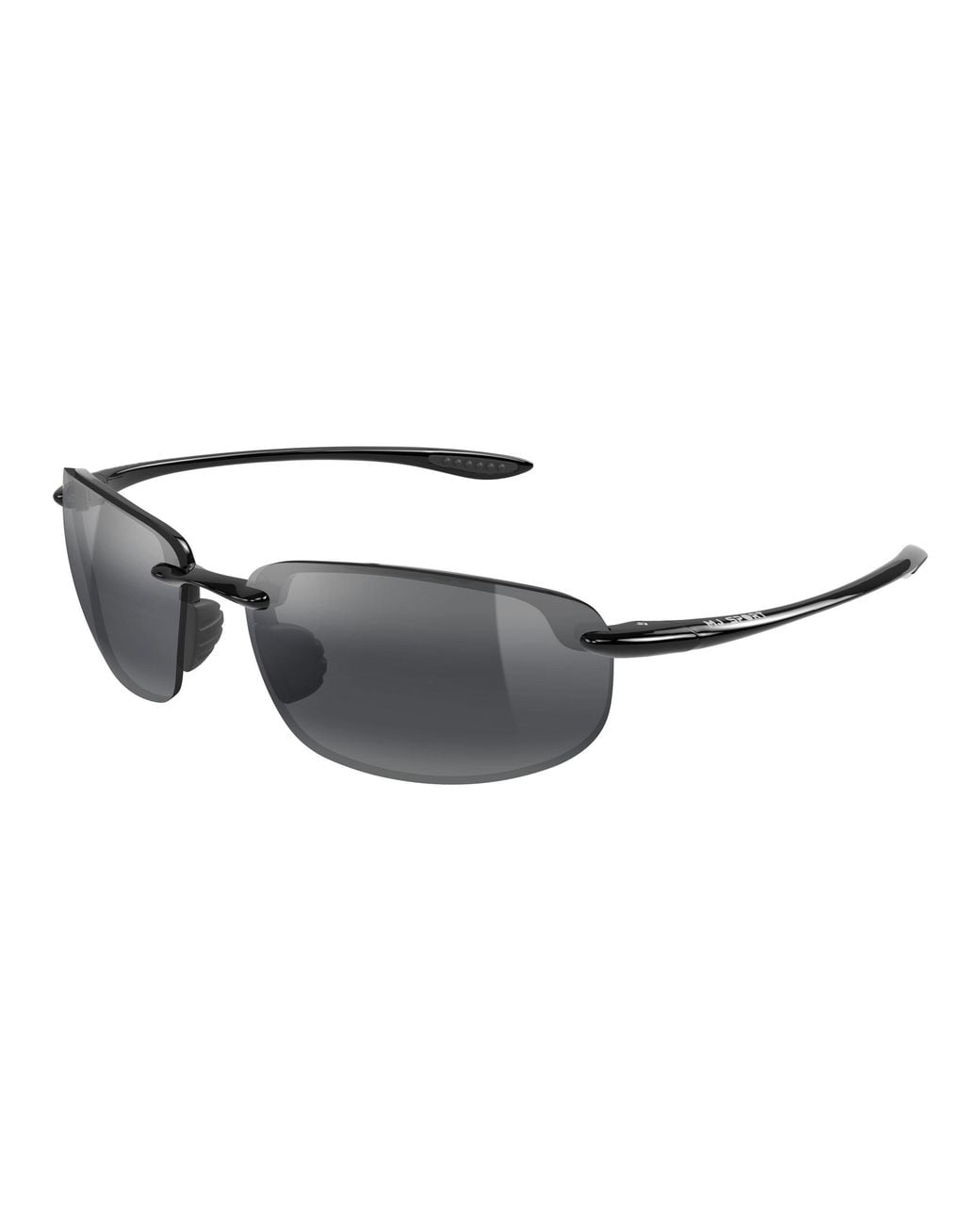 Maui Jim Black Mj0407Sa 001 Occhiali Da Sole Iniettato Grigio Squadrata