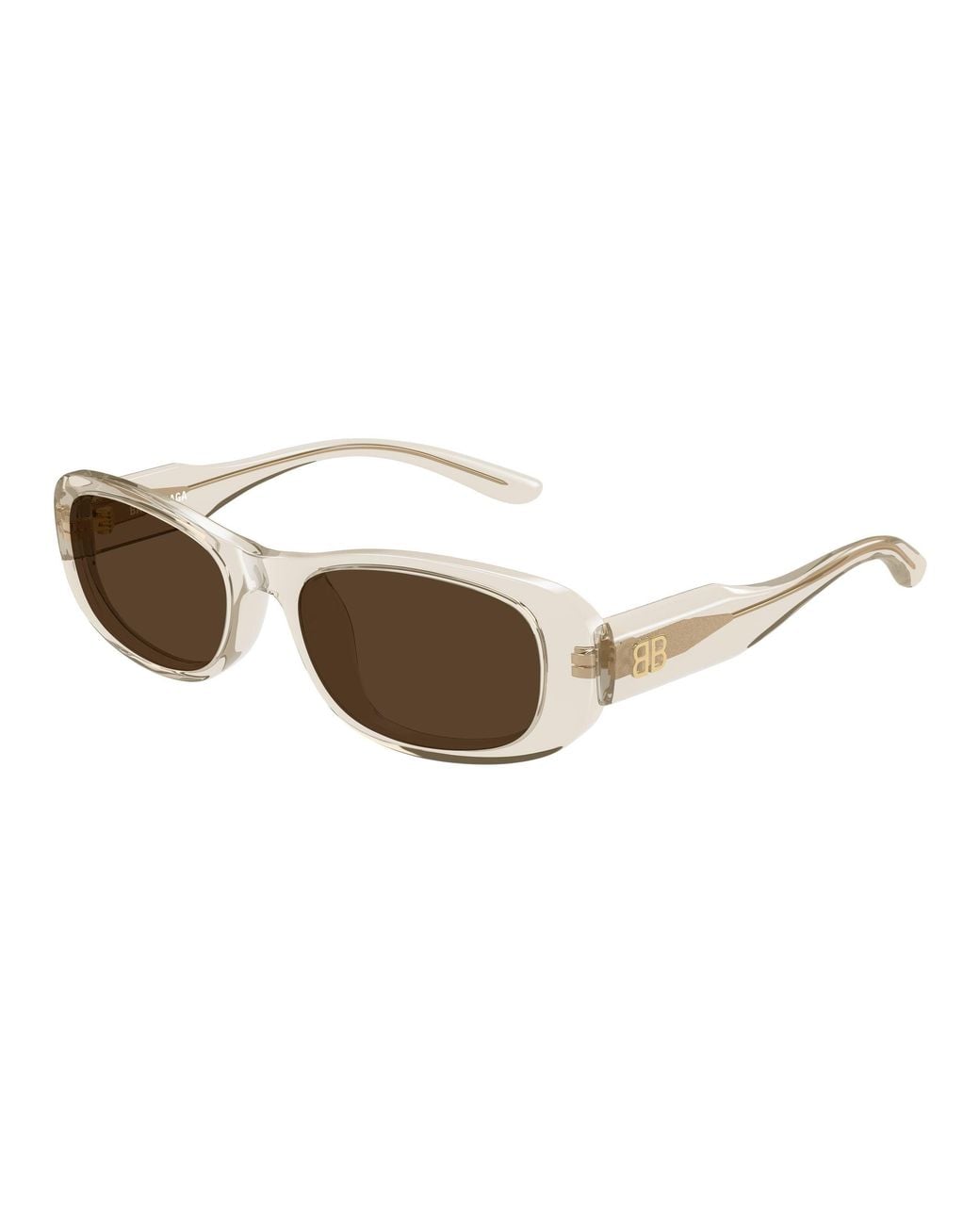 Balenciaga Black Bb0511Sk 004 Occhiali Da Sole Acetato Marrone Squadrata