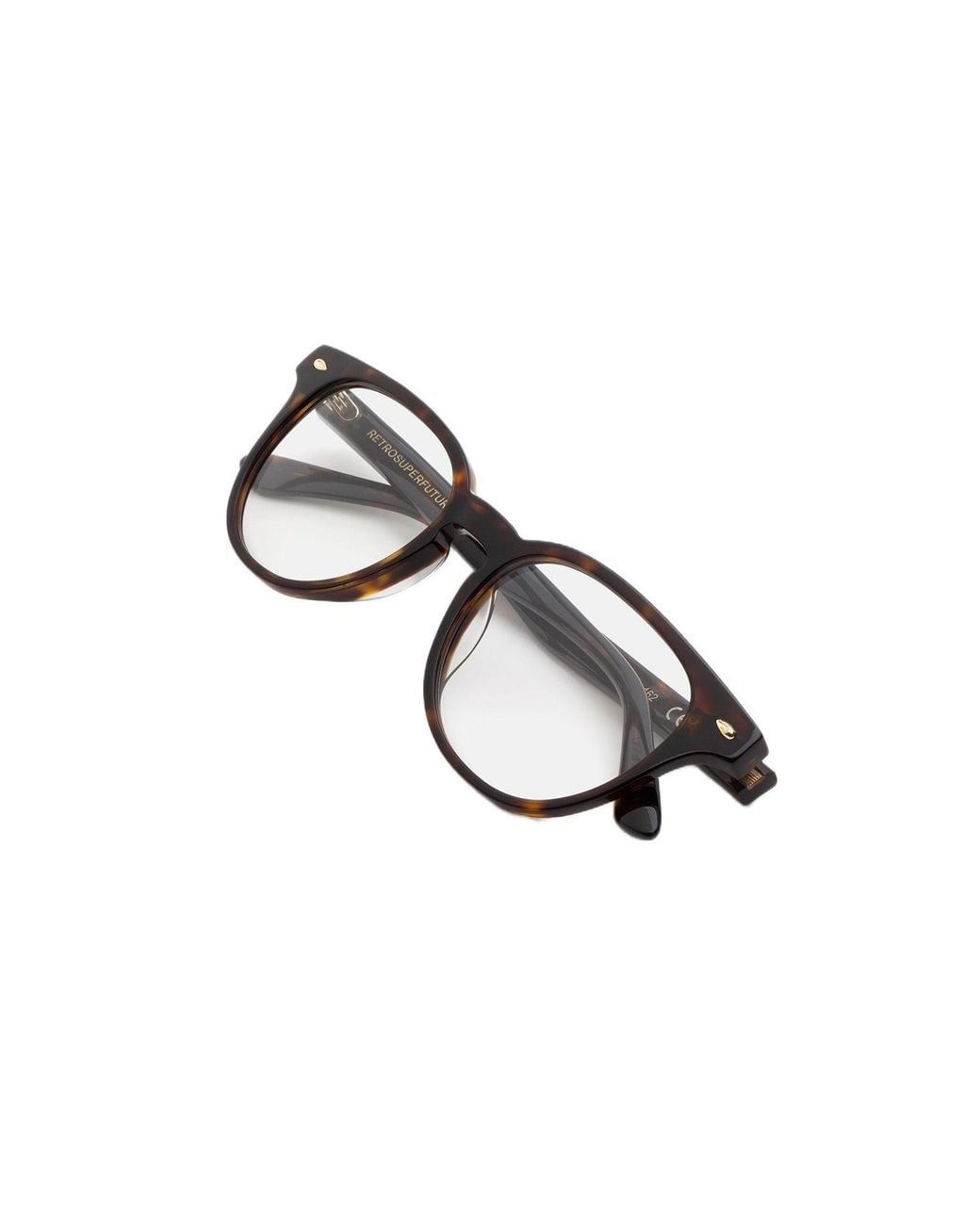Retrosuperfuture Black Doo Numero 162 Maculato Optical Frames Acetate Round