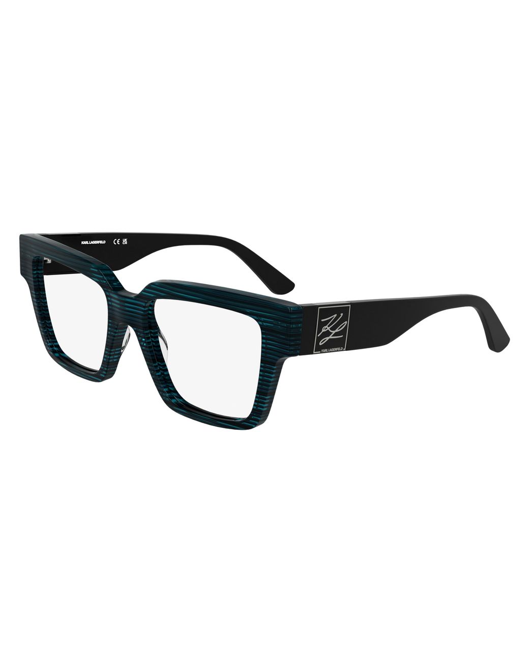 Karl Lagerfeld Black Kl6196 422 Optical Frames Acetate Squared Normal