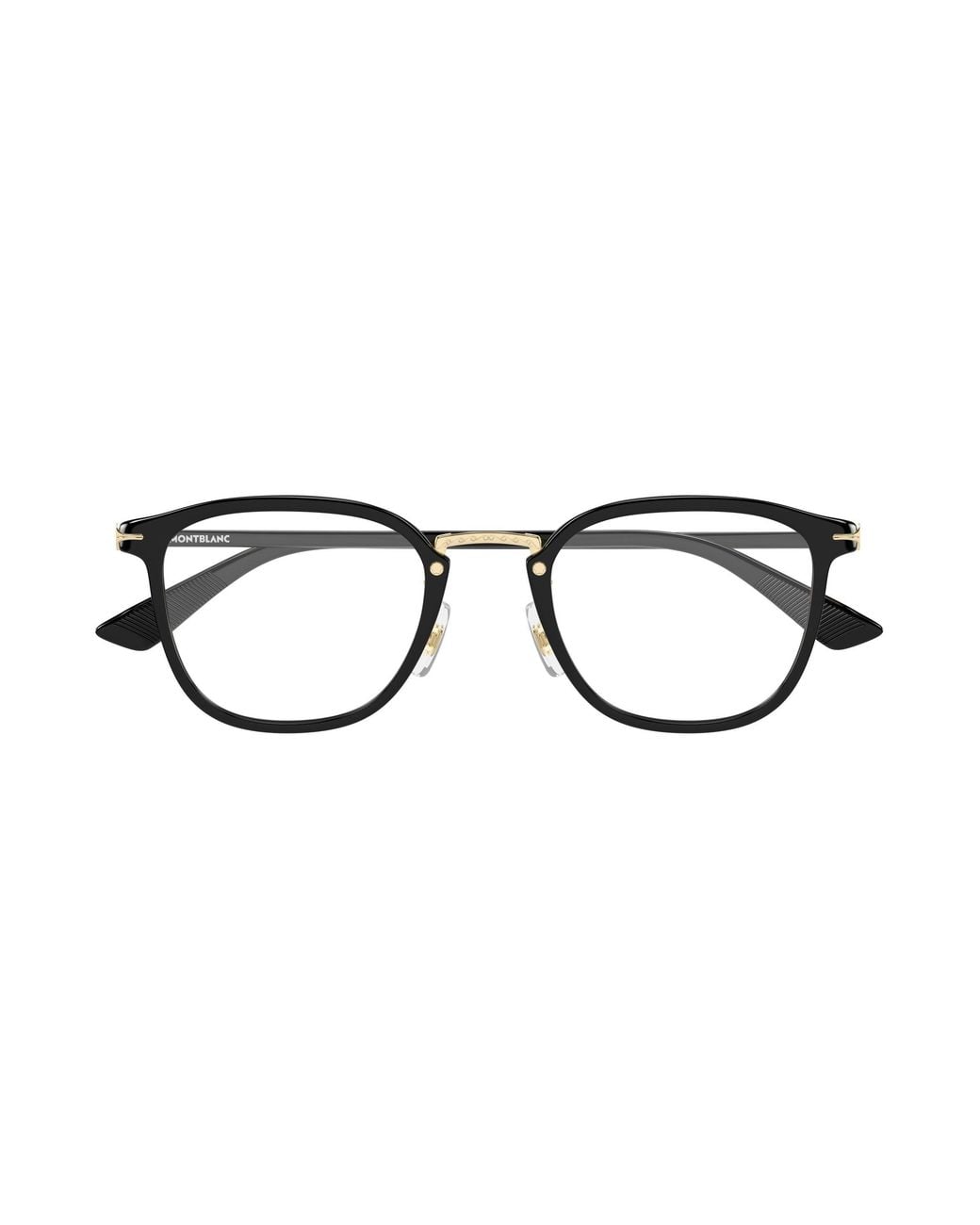 Montblanc Black Mb0440Oa 002 Optical Frames Acetate Transparent Round for men