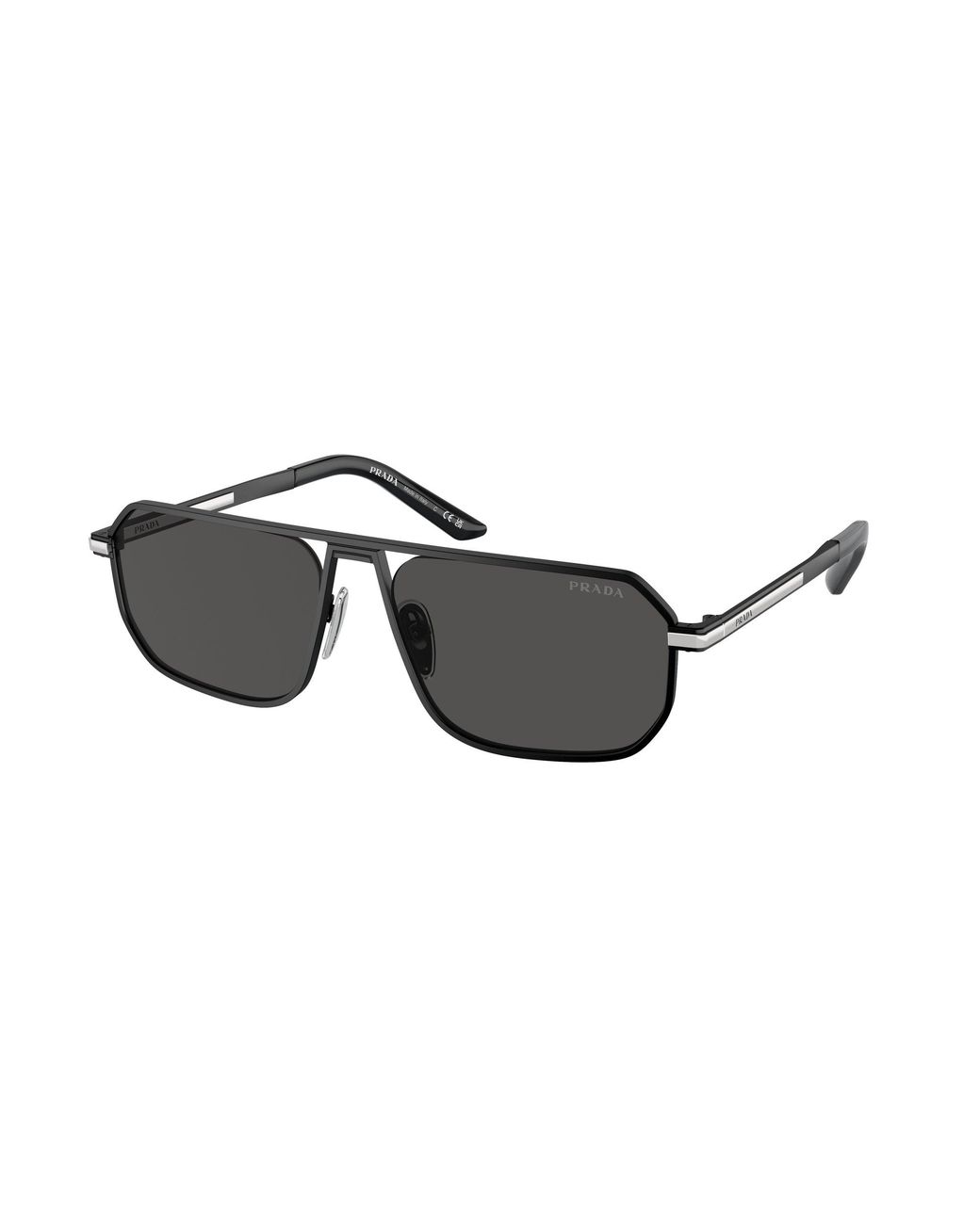 Prada Black Pr A53S 1Bo5S0 Sunglasses Metal Pillow Normal for men