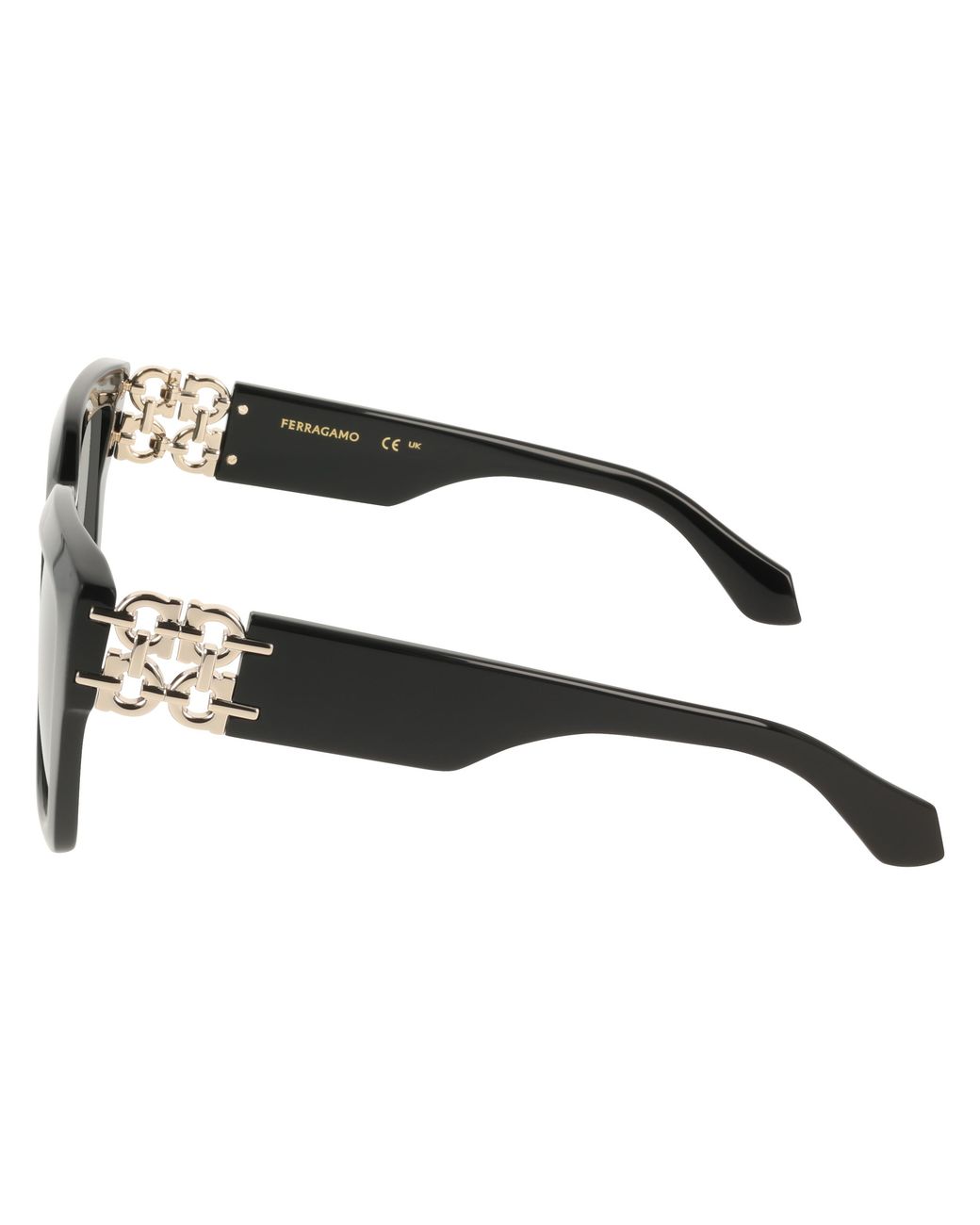 Ferragamo Black Sf2083Se 001 Sunglasses Acetate Squared Normal