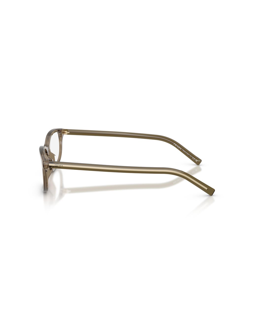 Prada Black Pr D15Vu 18T1O1 Optical Frames Acetate Transparent Geometric Normal