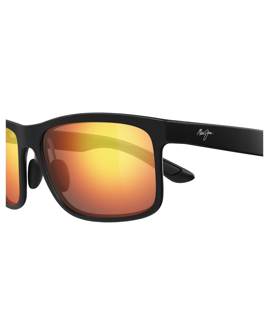 Maui Jim Black Mj0449S 003 Occhiali Da Sole Iniettato Rosso Squadrata