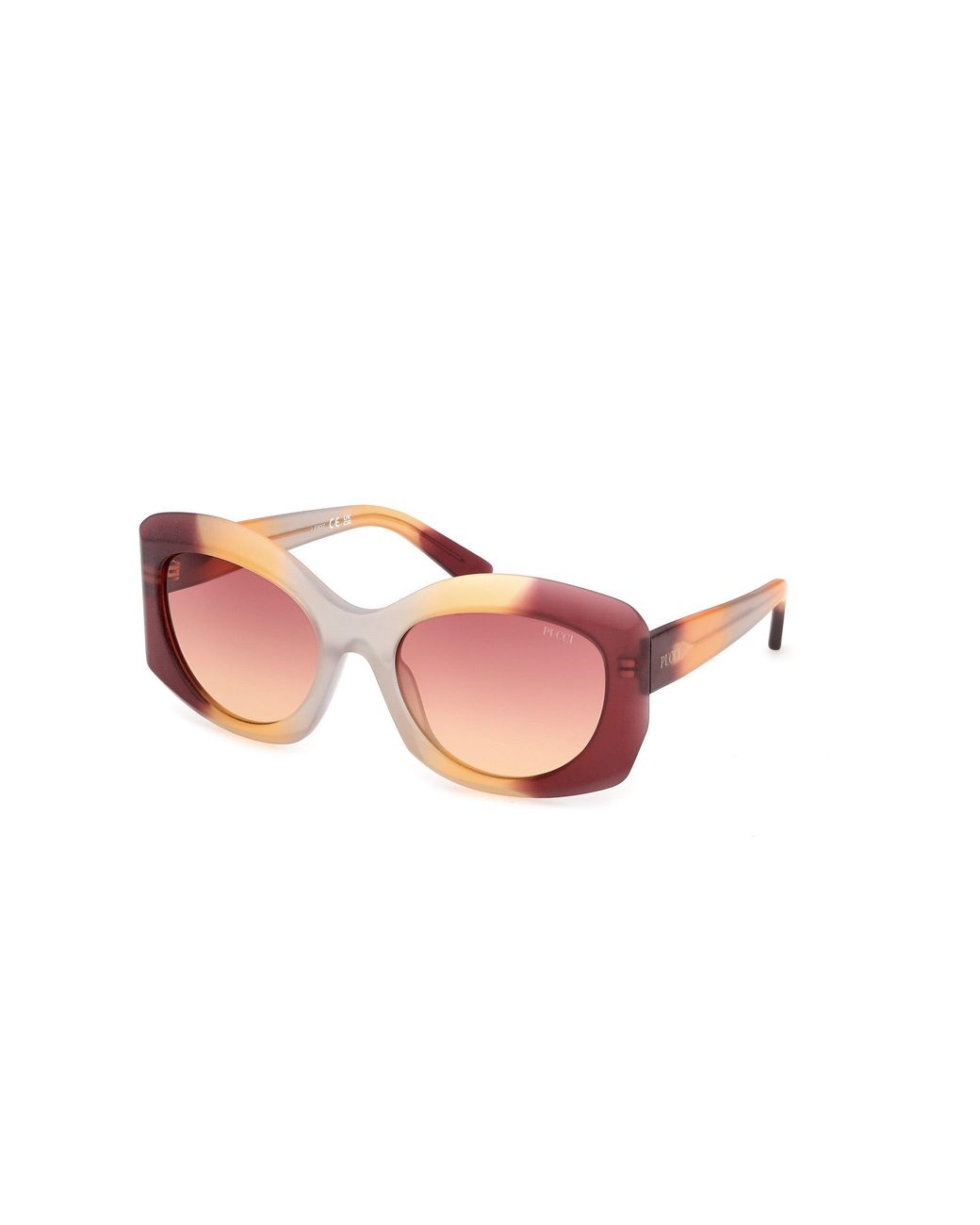 Emilio Pucci Black Ep0259 71T Sunglasses Bordeaux Butterfly Normal