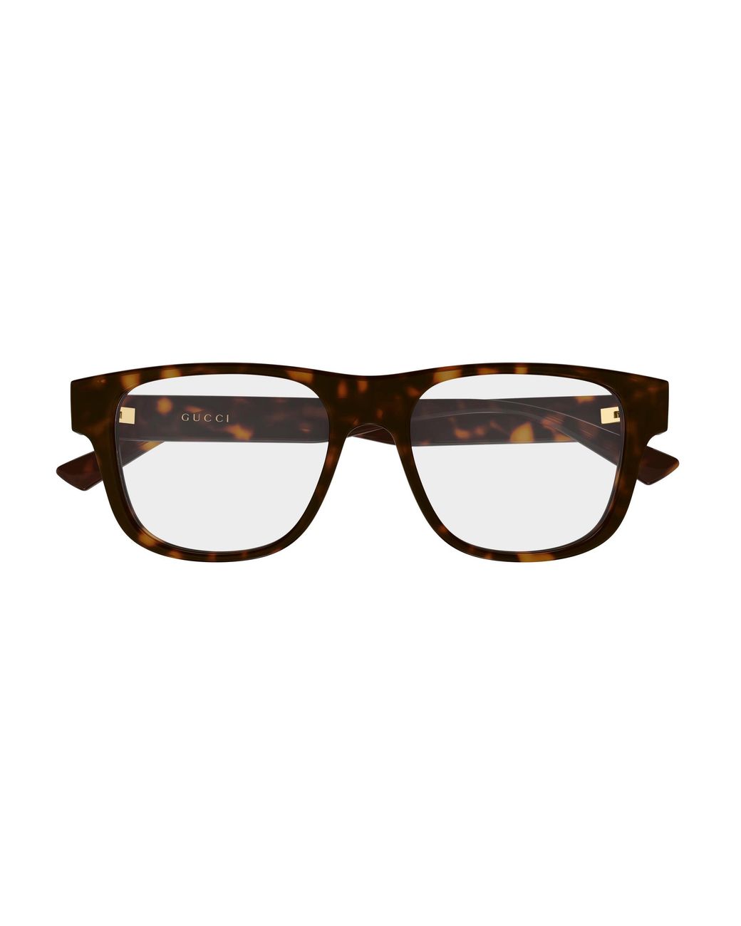 Gucci Black Gg2086O 006 Optical Frames Injected Transparent Squared for men