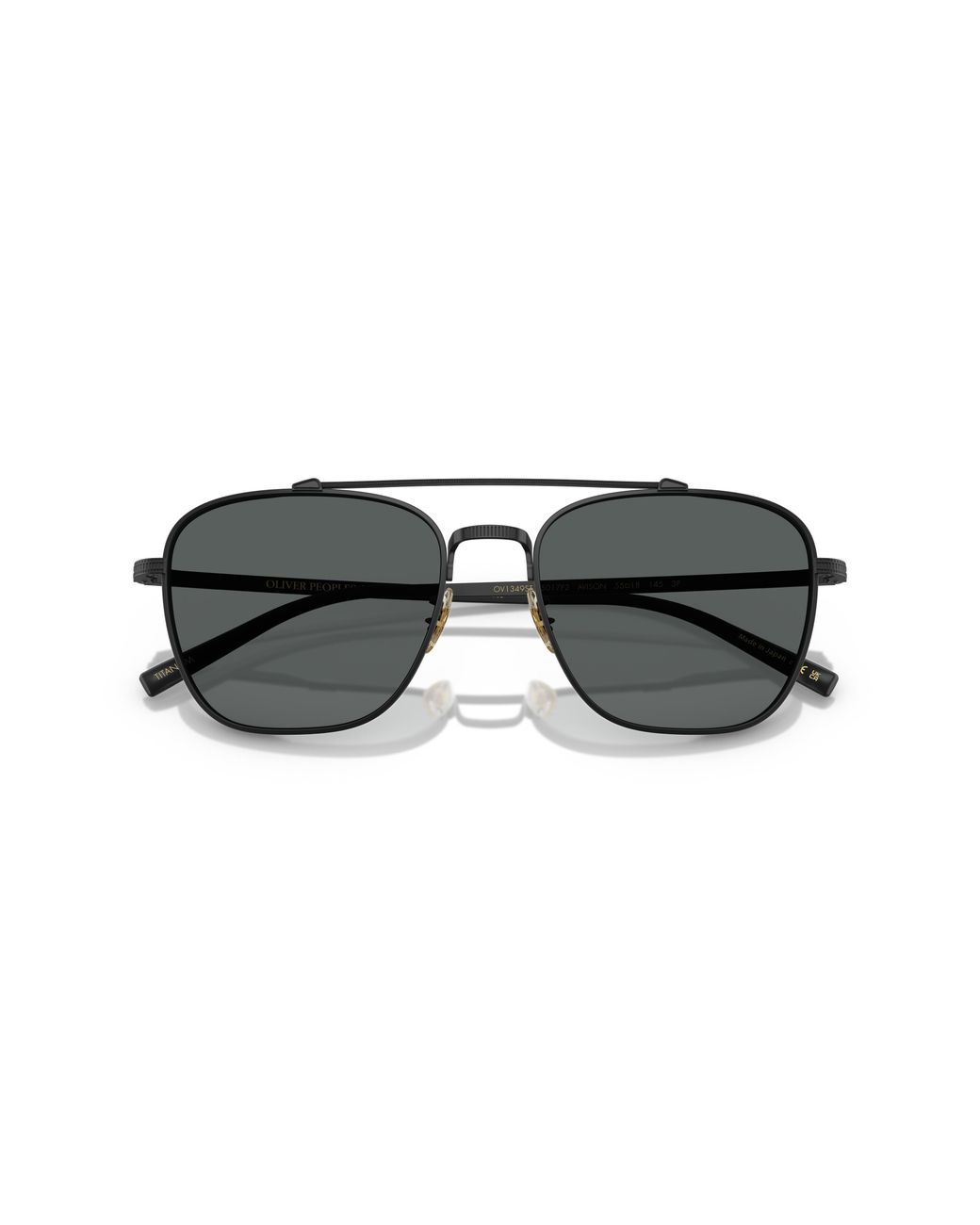 Oliver Peoples Black Ov1349St Avison 5017P2 Sunglasses Titanium Pilot Polarized for men