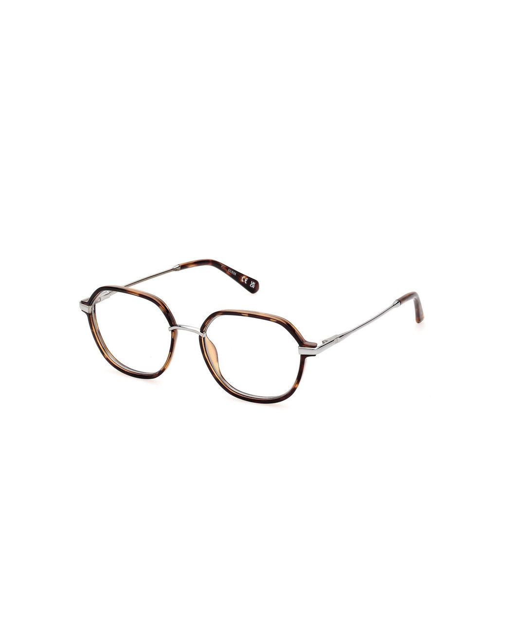 Guess Black Gu50098 52 Optical Frames Injected Round Normal for men