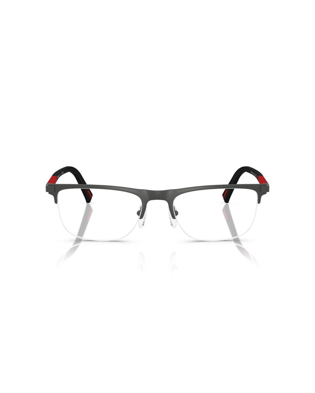 Prada Linea Rossa Black Ps 50Rv 06P1O1 Optical Frames Metal Pillow Normal for men